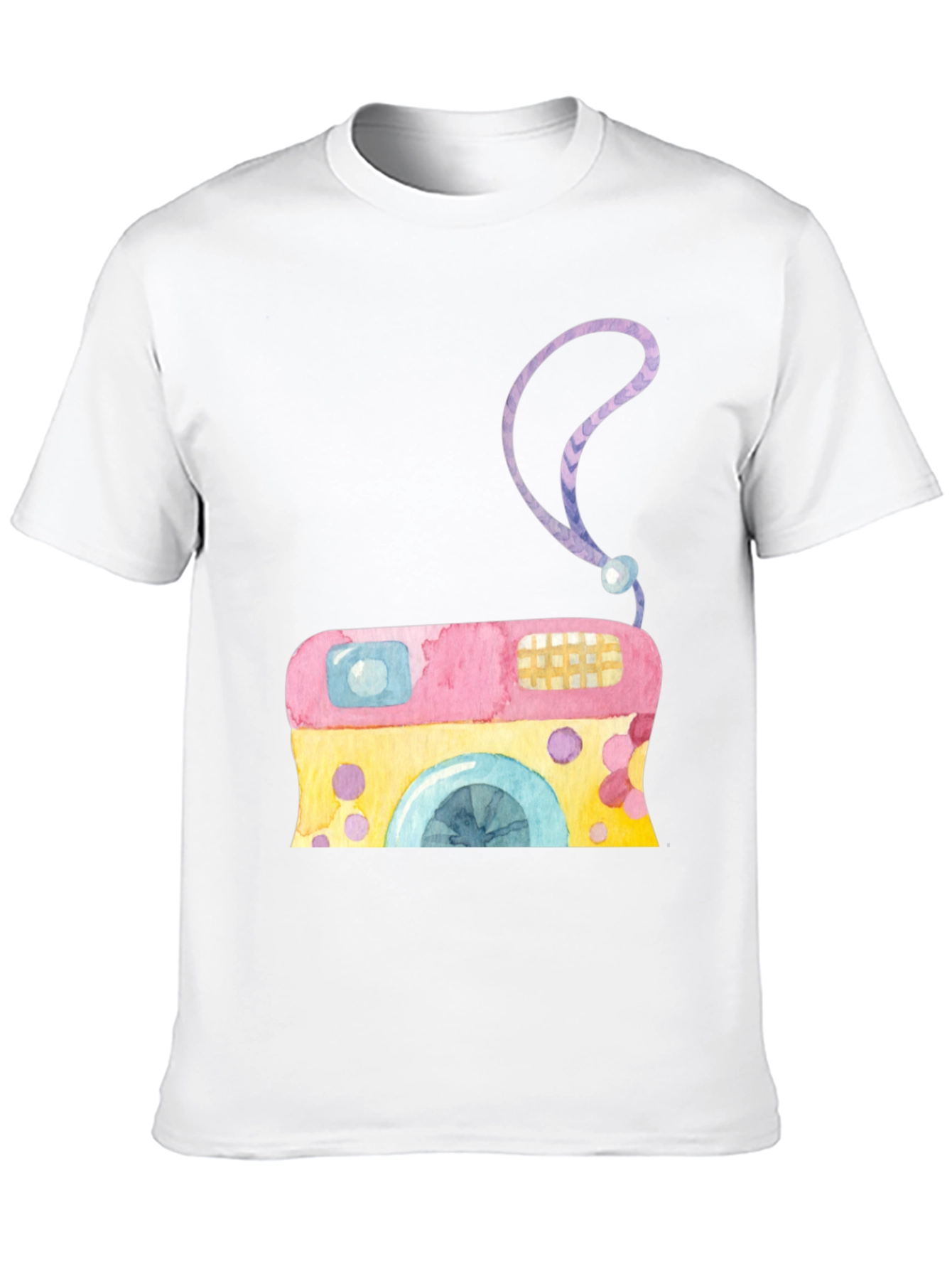 Black Watercolor Camera Graphic Tee view 10