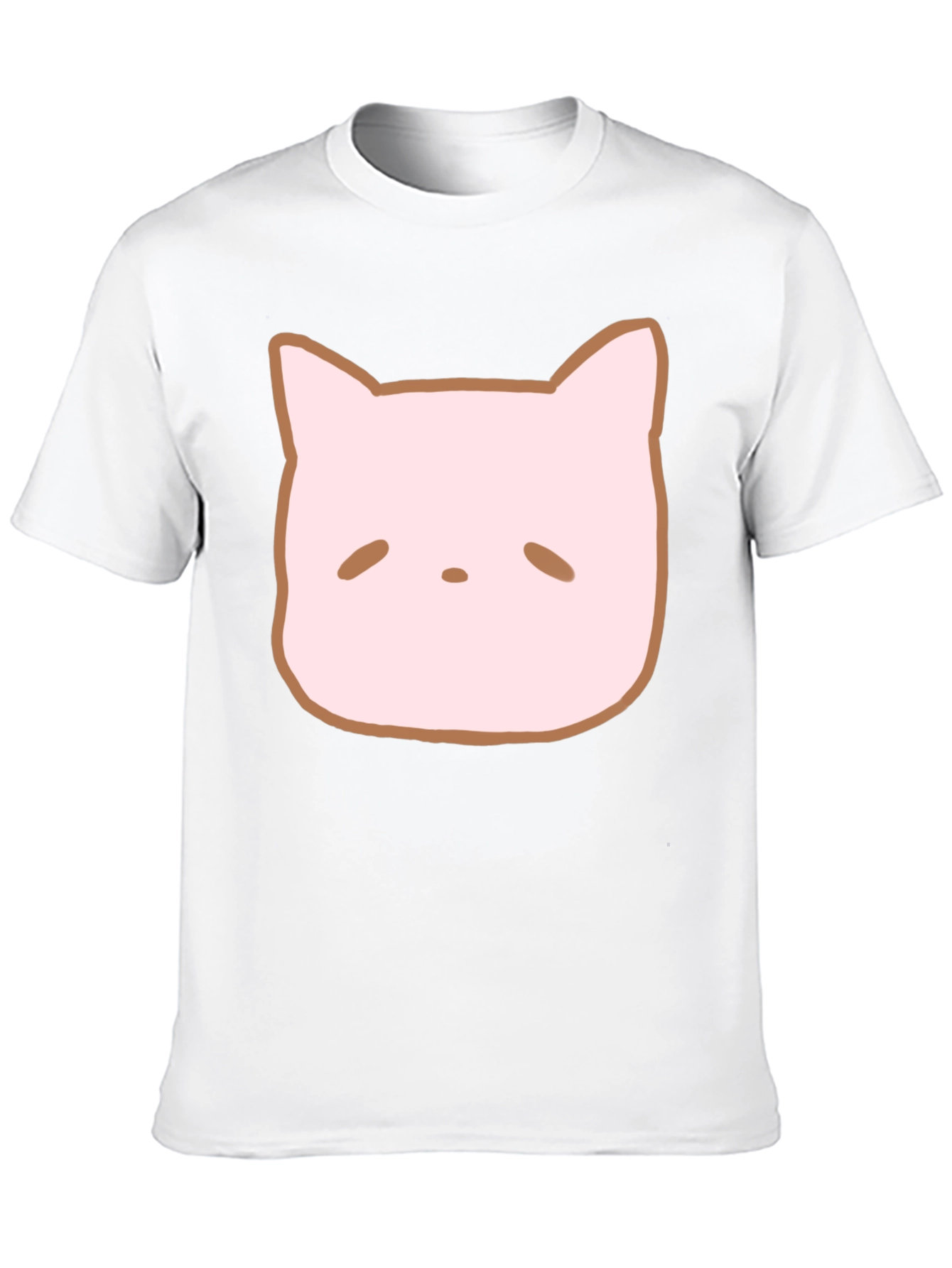 Black Cute Cat Face Graphic Tee - Casual Style view 10