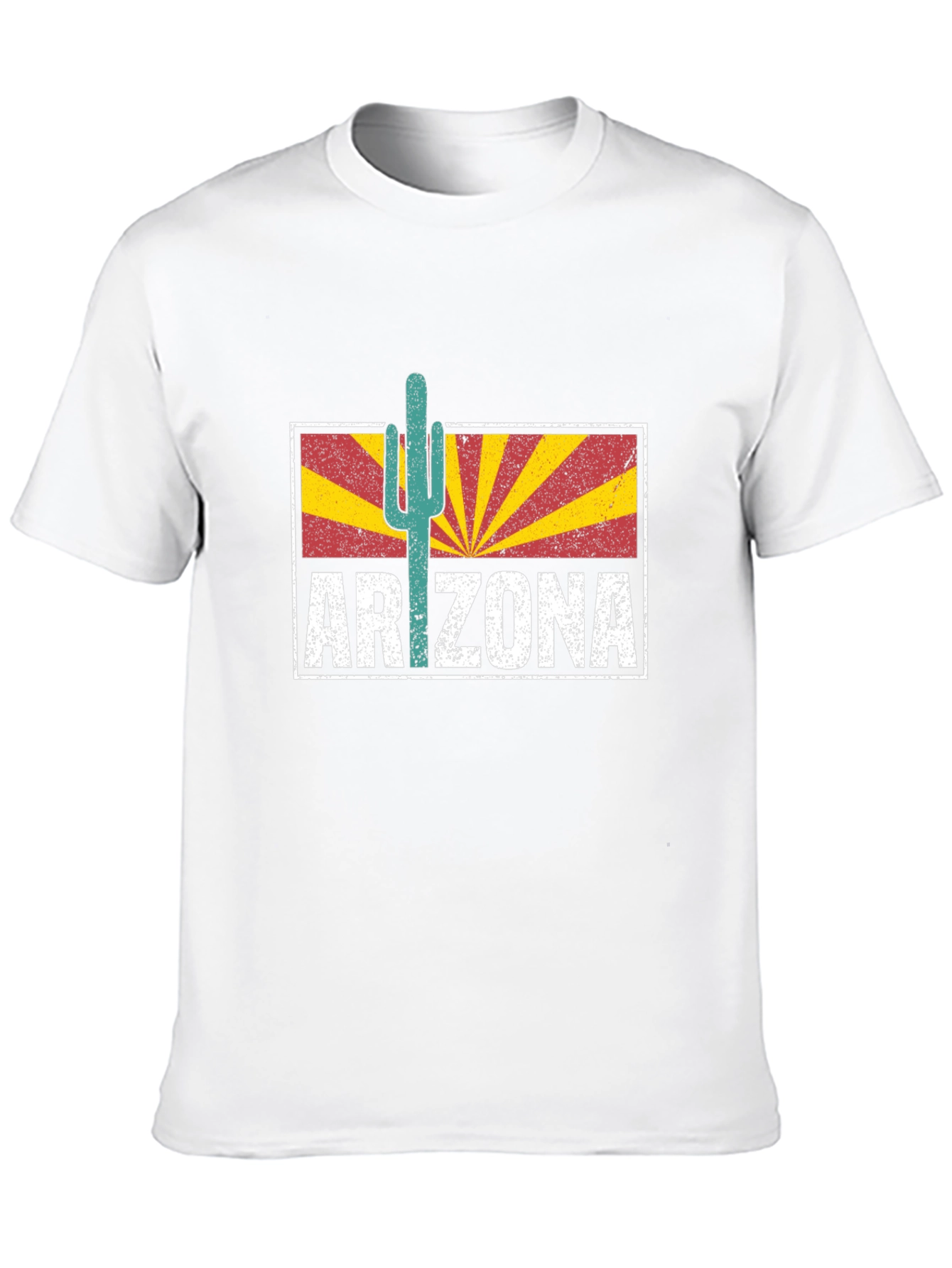 Black Arizona Retro Cactus T-Shirt view 10