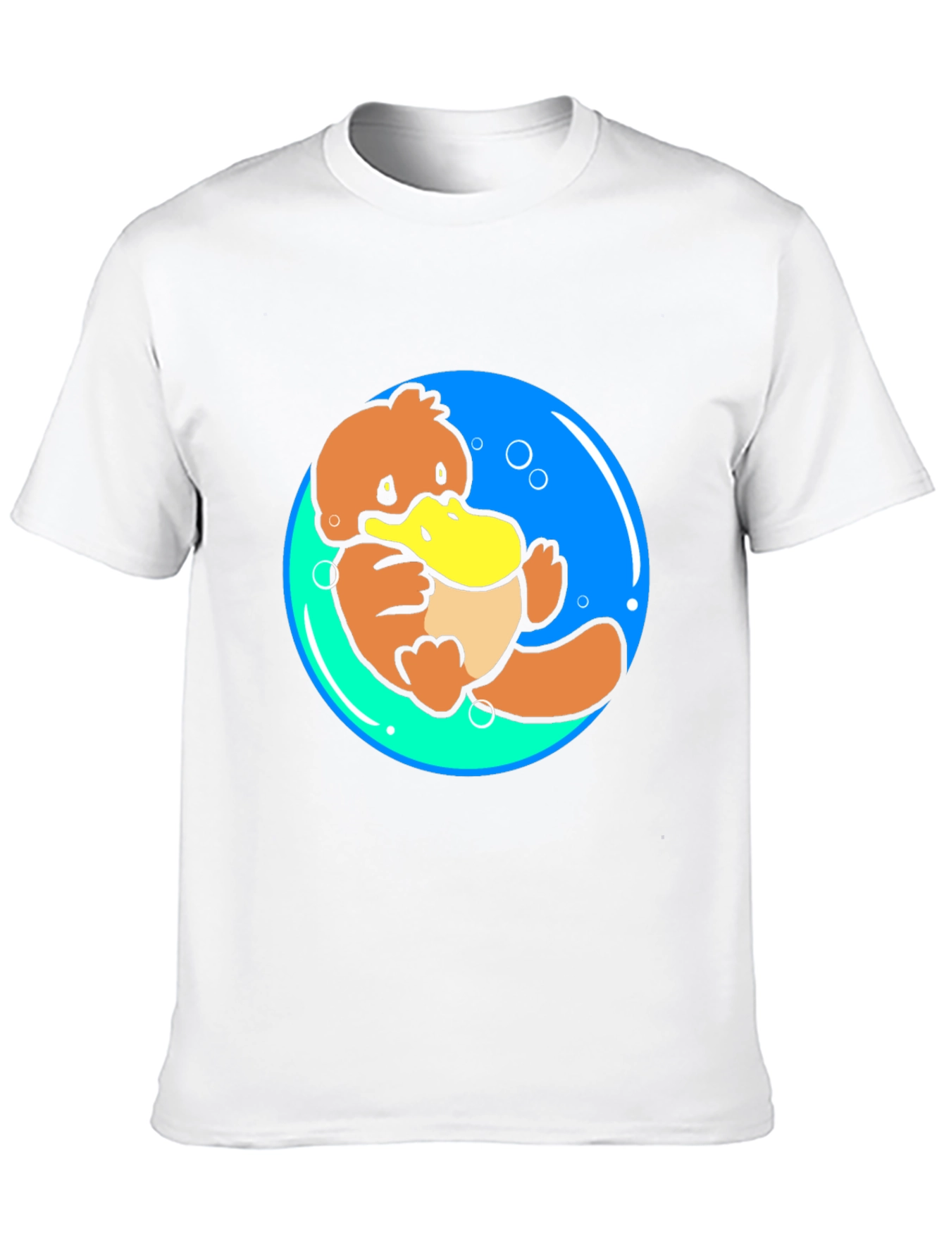 Black Psyduck T-Shirt - Cartoon Graphic Tee view 10