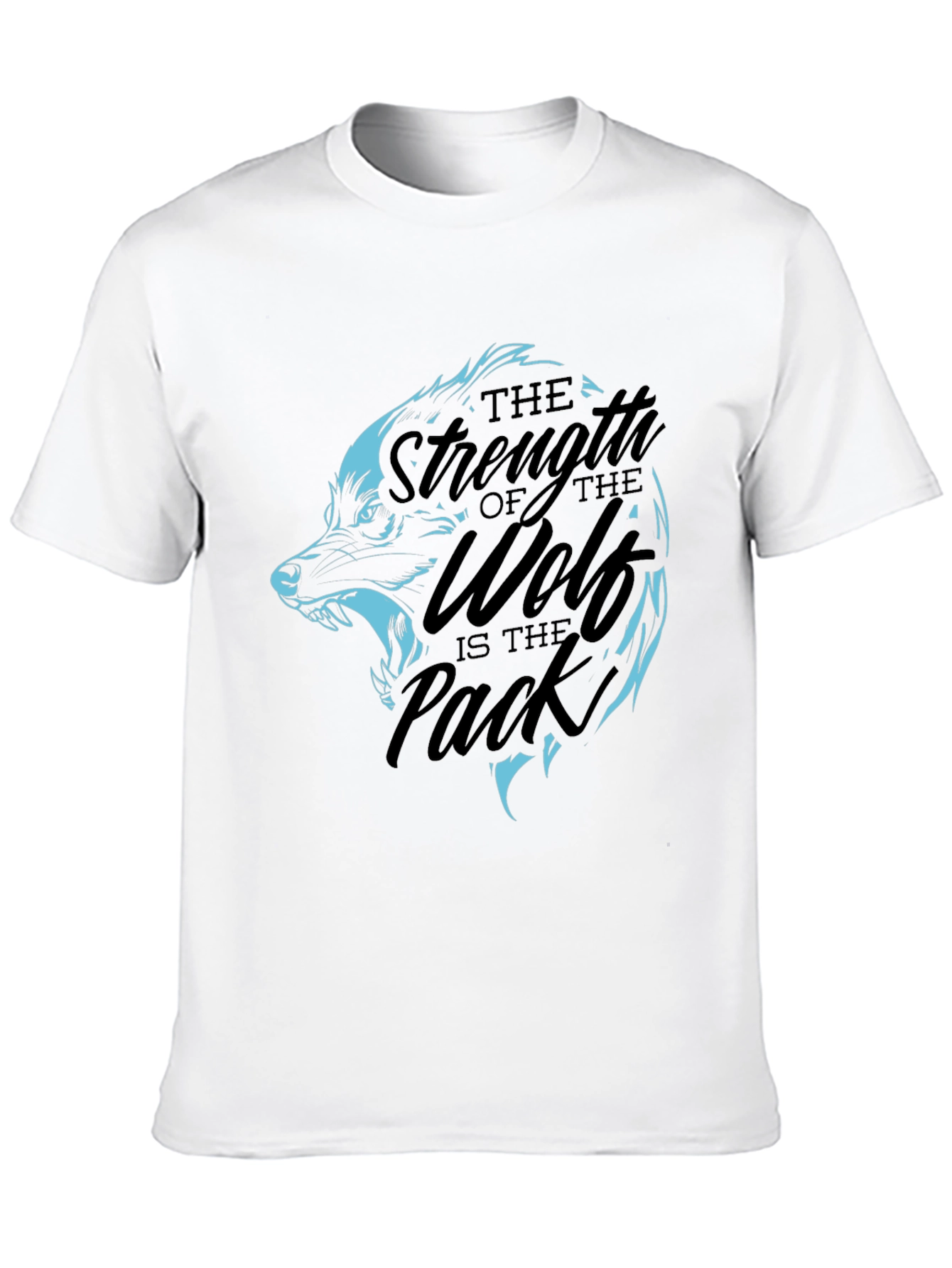 Black Wolf Pack Strength Graphic T-Shirt - Black view 10