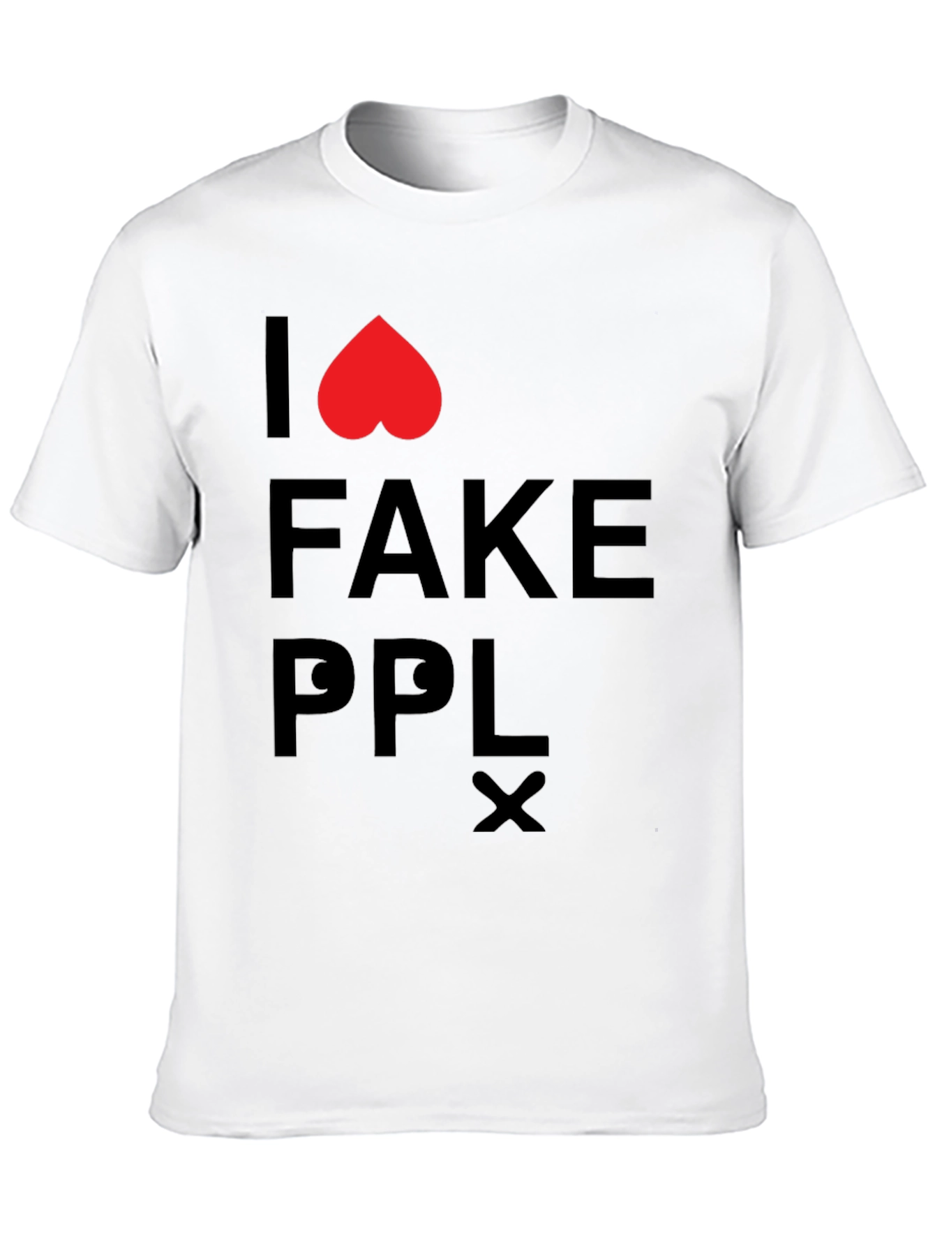 Black I Love Fake People T-Shirt view 10