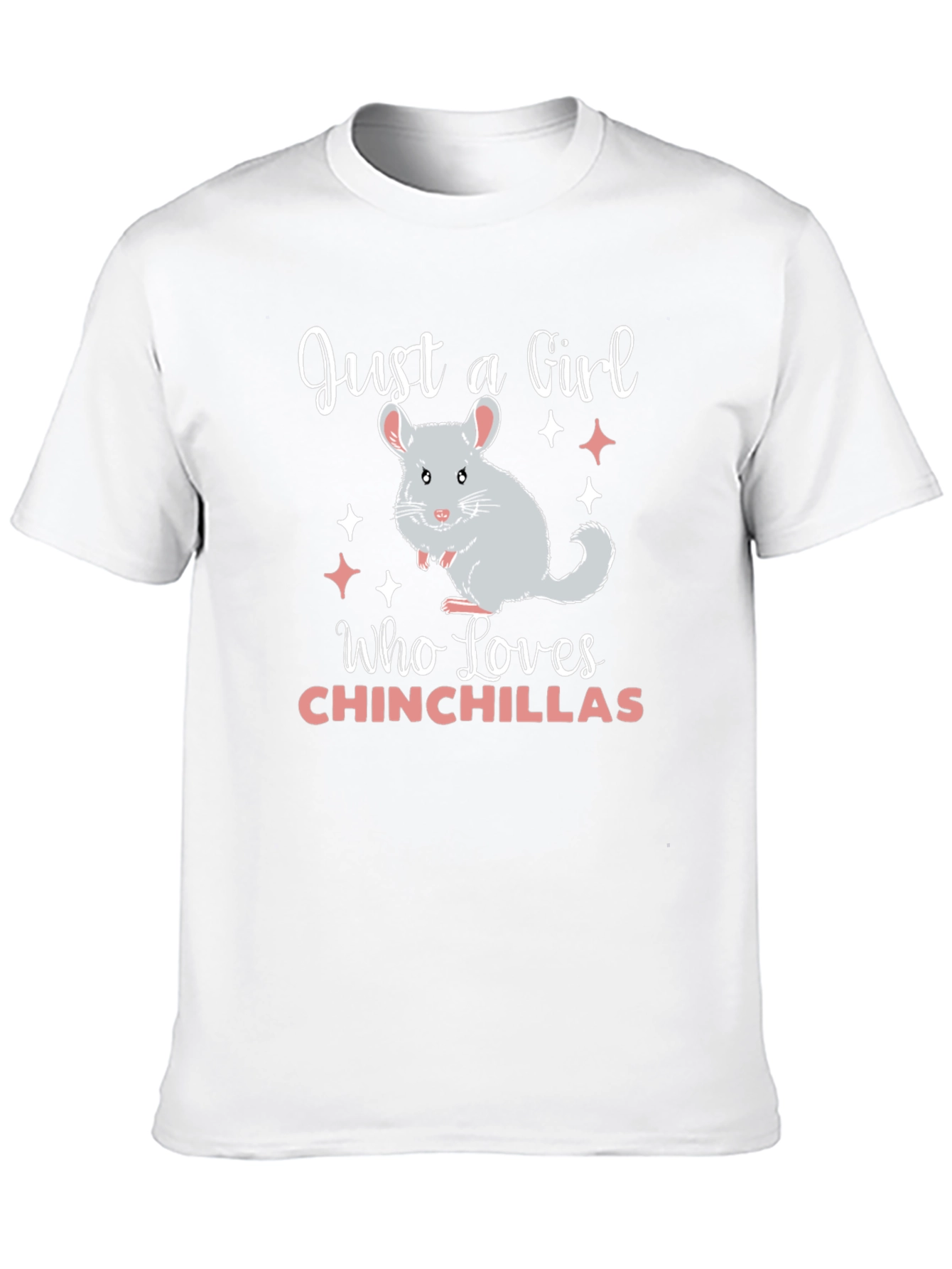 Black Just A Girl Who Loves Chinchillas T-Shirt view 10