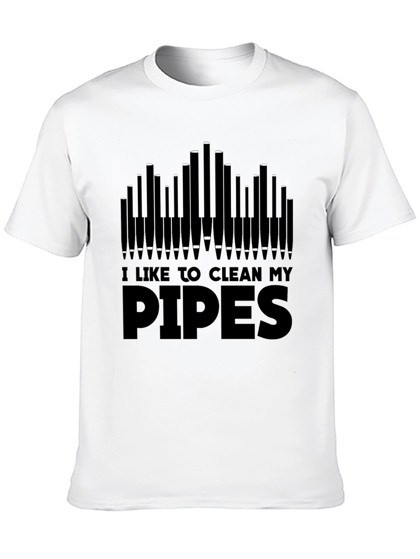 Black I Like to Clean My Pipes T-Shirt - Black Graphic Tee view 10