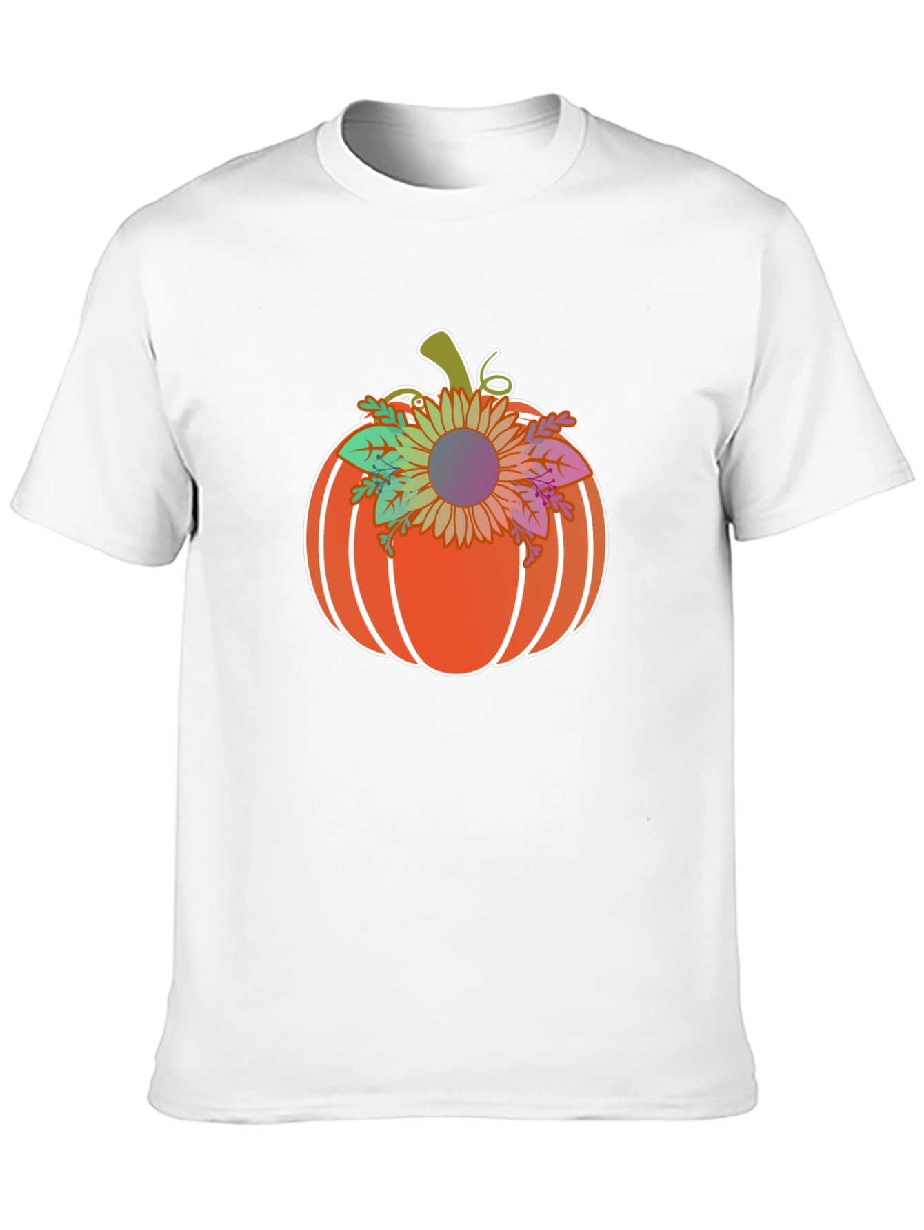 Black Pumpkin Sunflower Graphic T-Shirt view 10