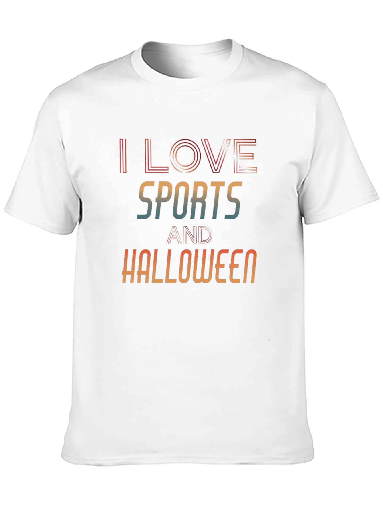 Black I Love Sports and Halloween Black Graphic Tee view 10