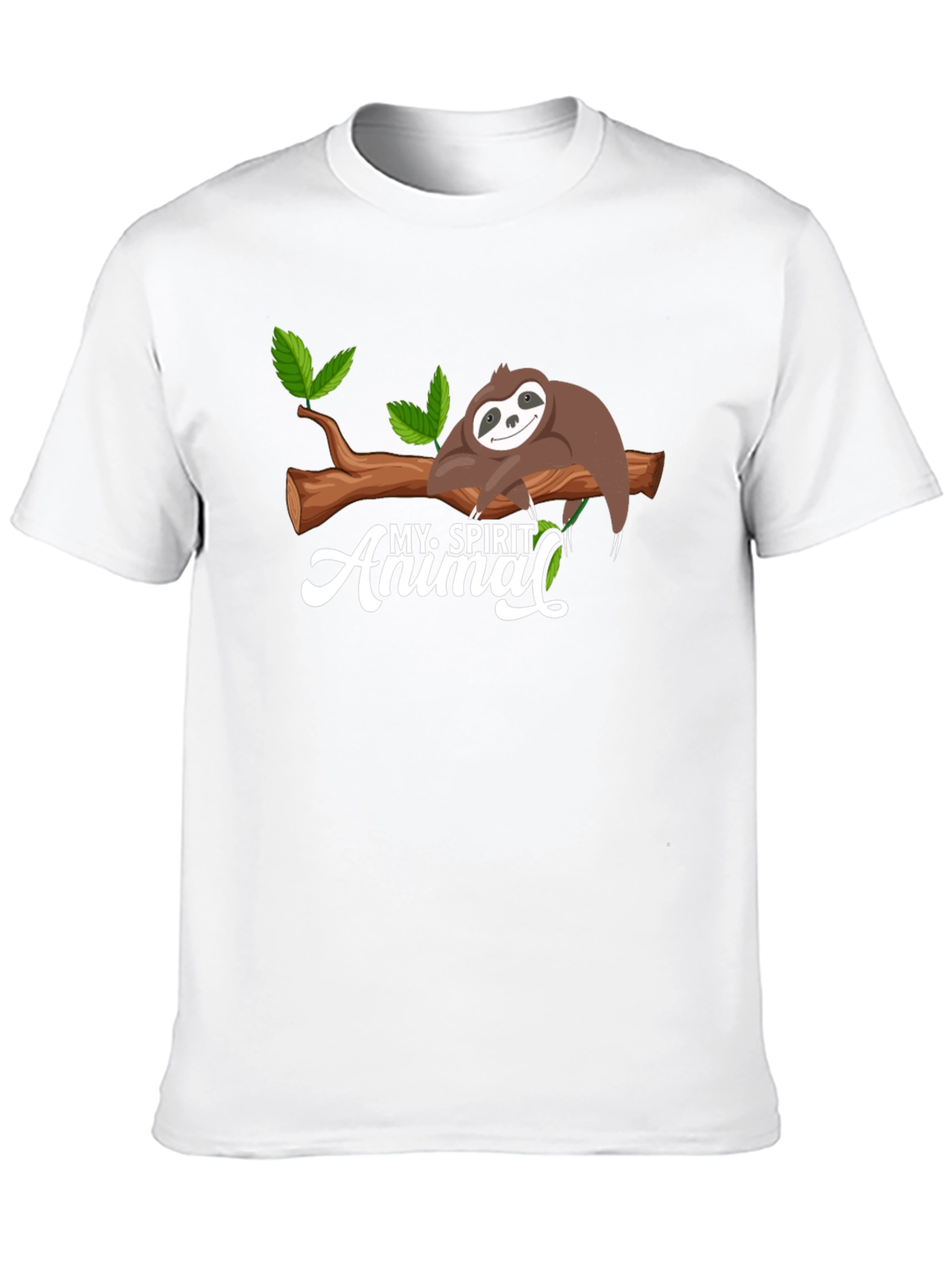 Black My Spirit Animal Sloth Graphic T-Shirt view 10