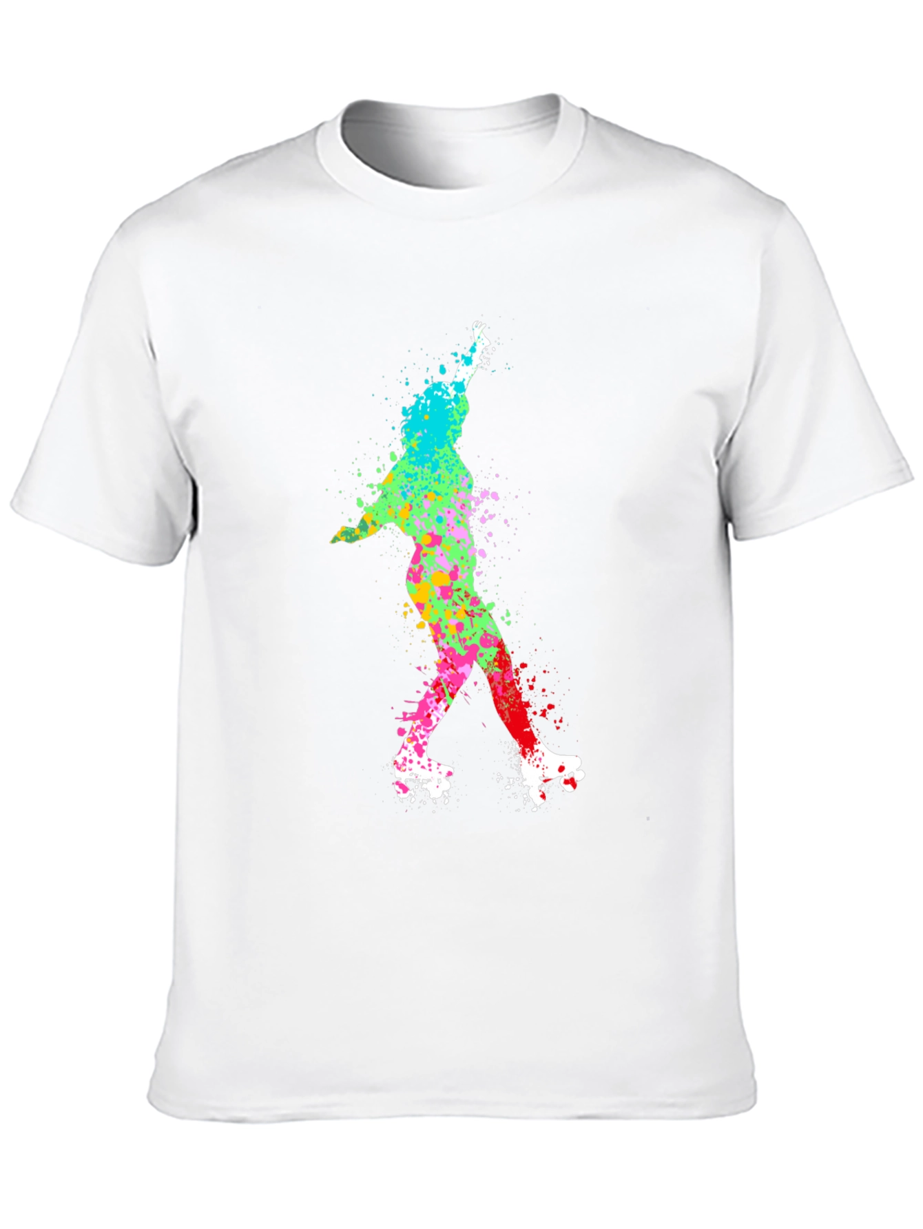 Black Colorful Roller Skate T-Shirt view 10