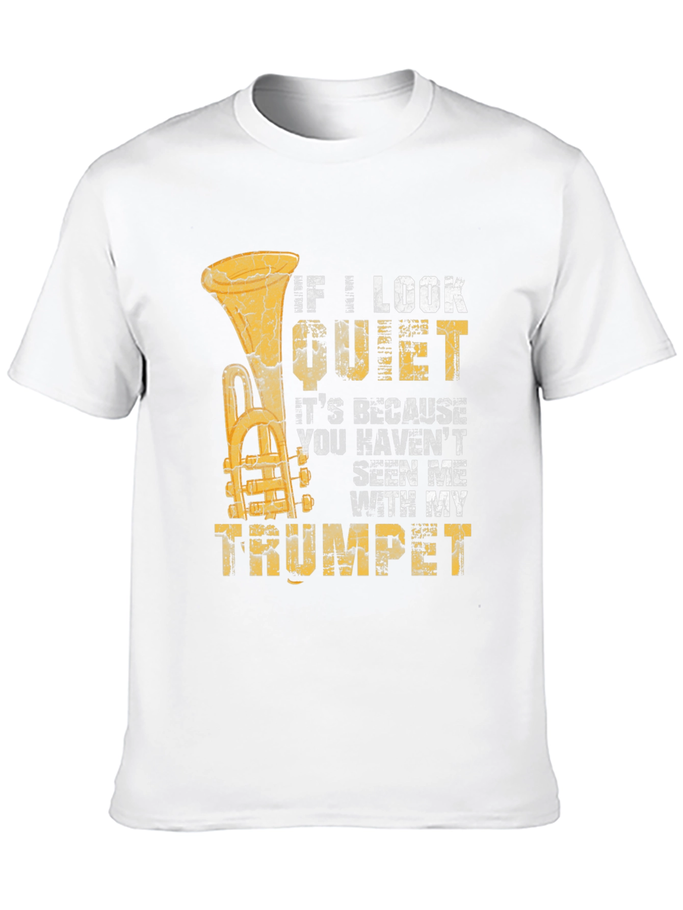 Black If I Look Quiet Trumpet Musician T-Shirt view 10