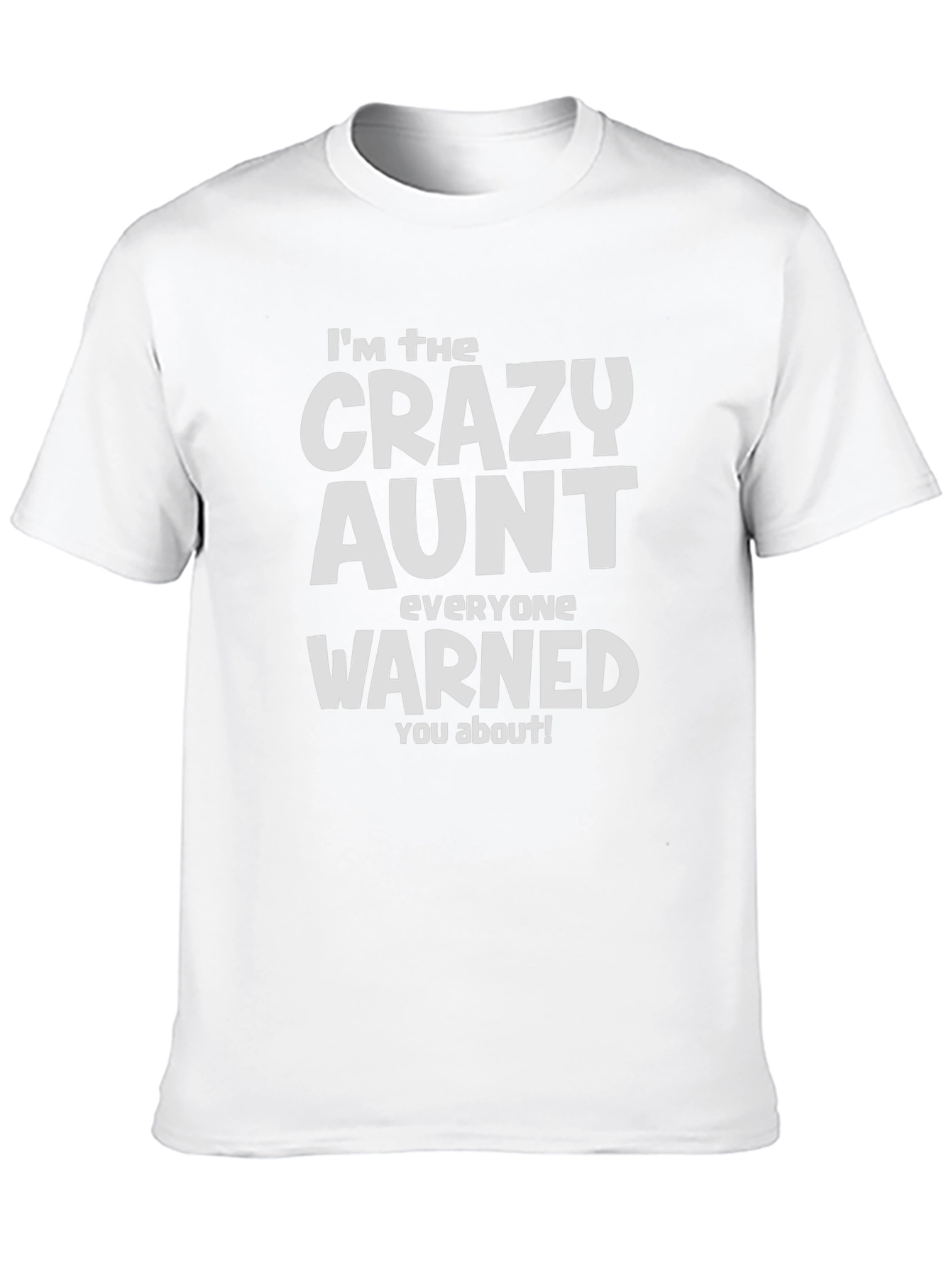 Black Crazy Aunt Graphic T-Shirt - Fun Aunt Tee view 10