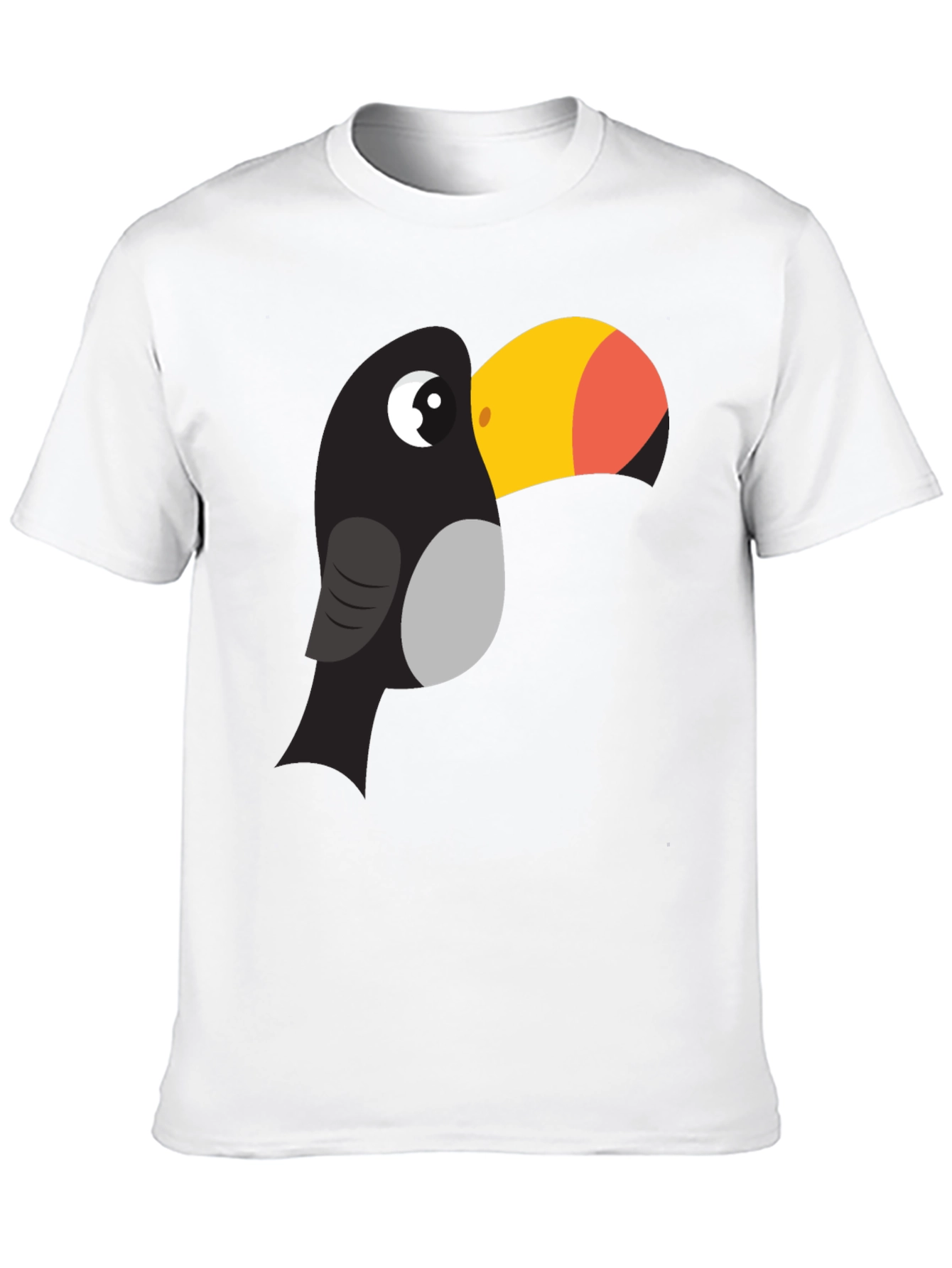 Black Toucan Graphic Tee - Fun Cartoon Bird T-Shirt view 10