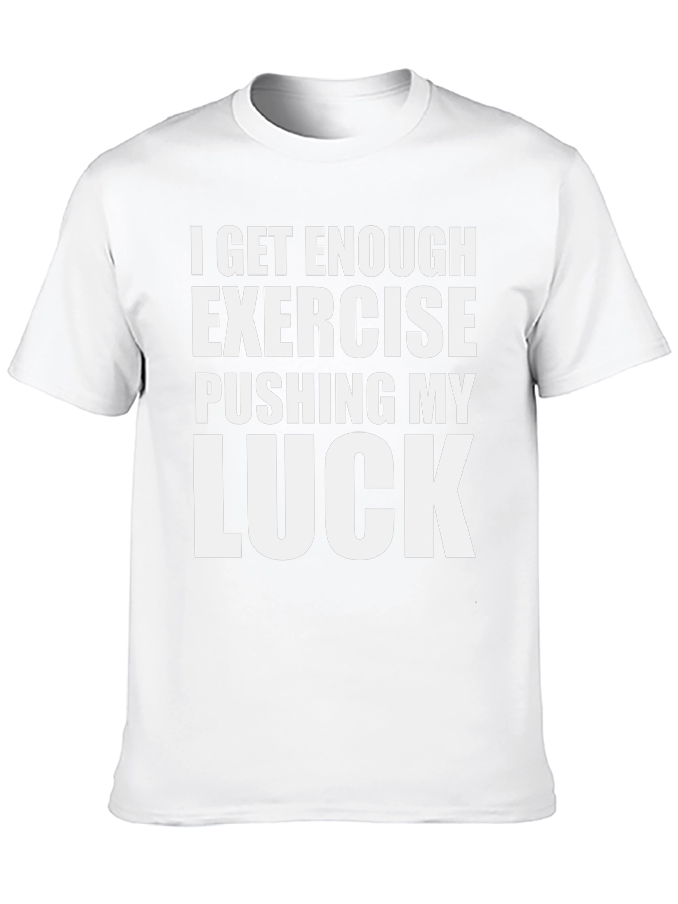 Black Funny Exercise Luck Black Graphic Tee view 10