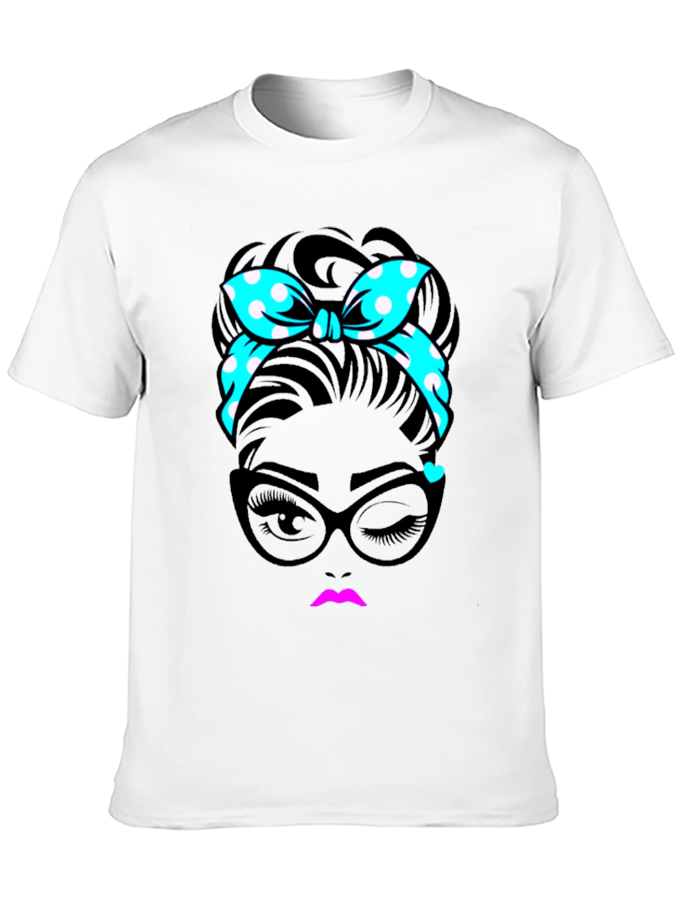 Black Retro Chic Woman Graphic T-Shirt view 10