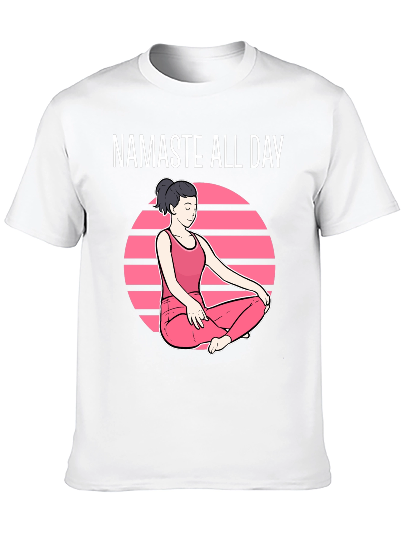 Black Namaste All Day Graphic T-Shirt - Yoga Design view 10
