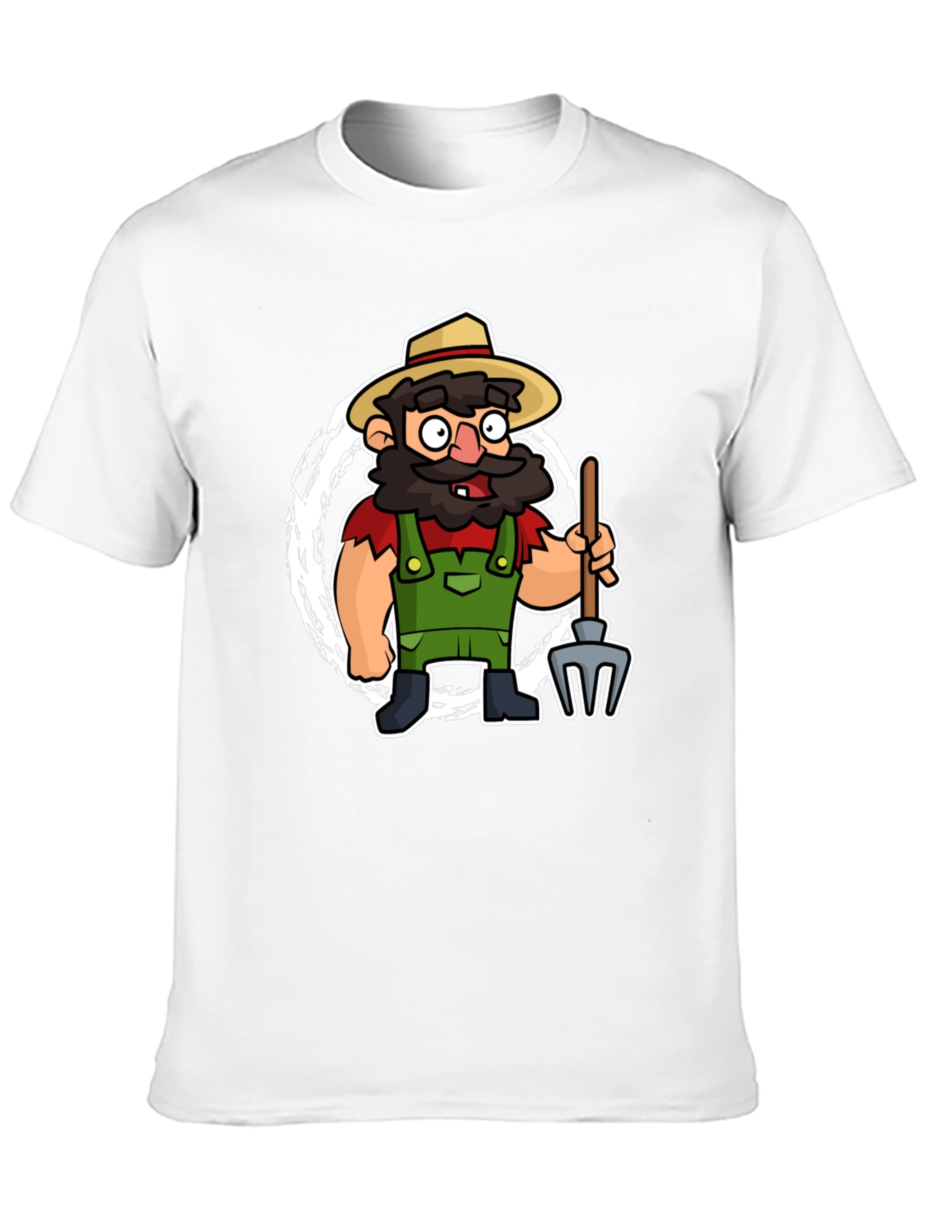 Cartoon Farmer Graphic Tee - Quirky & Fun - 10