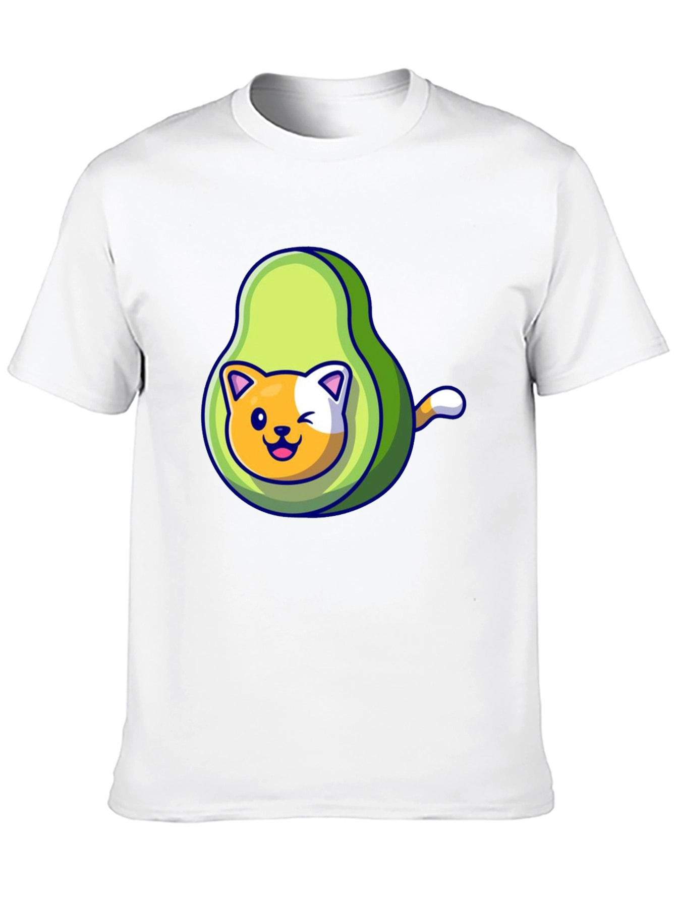 Black Avocado Cat Graphic Tee - Cute Cartoon Shirt view 10