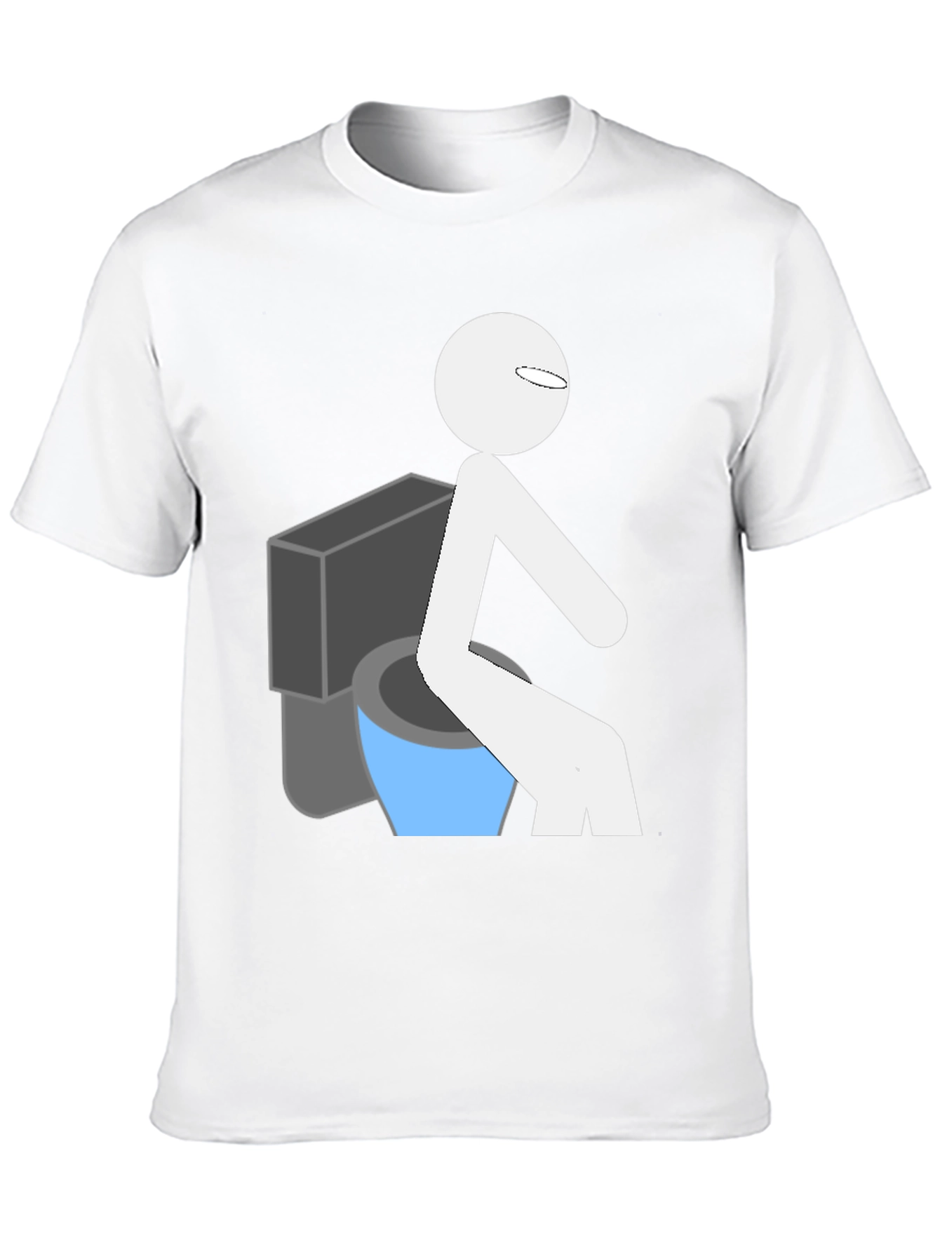 Black Funny Toilet Humor Graphic T-Shirt view 10