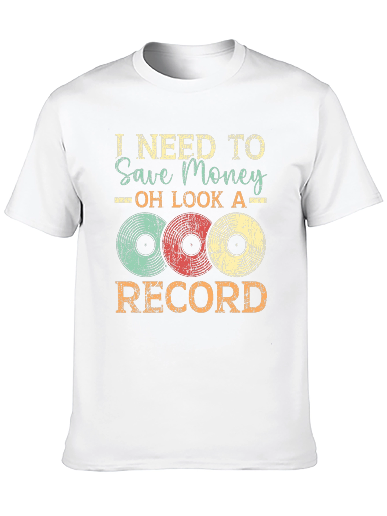 Black I Need to Save Money Vinyl Record T-Shirt view 10