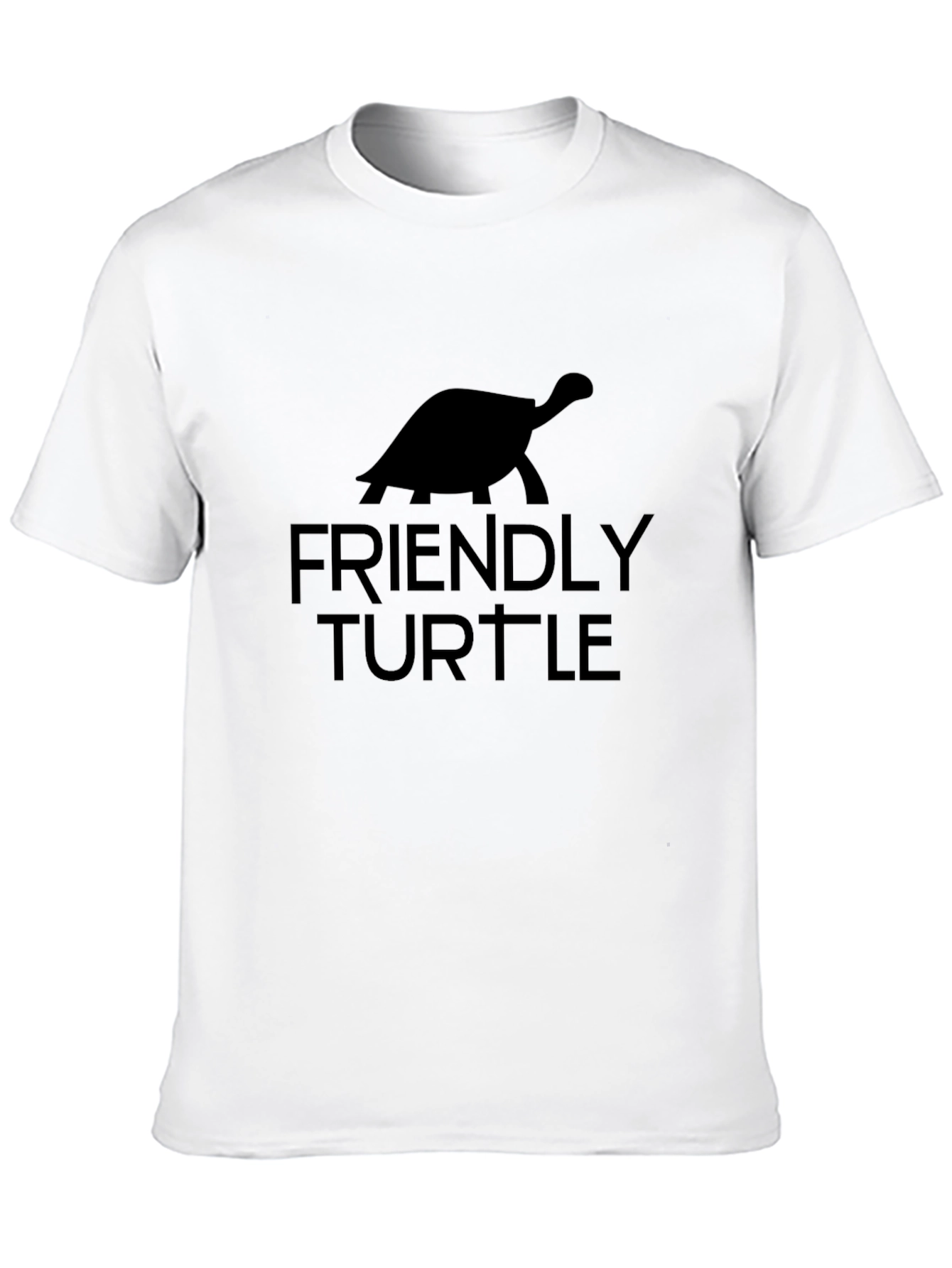 Black Friendly Turtle Black Graphic Tee view 10