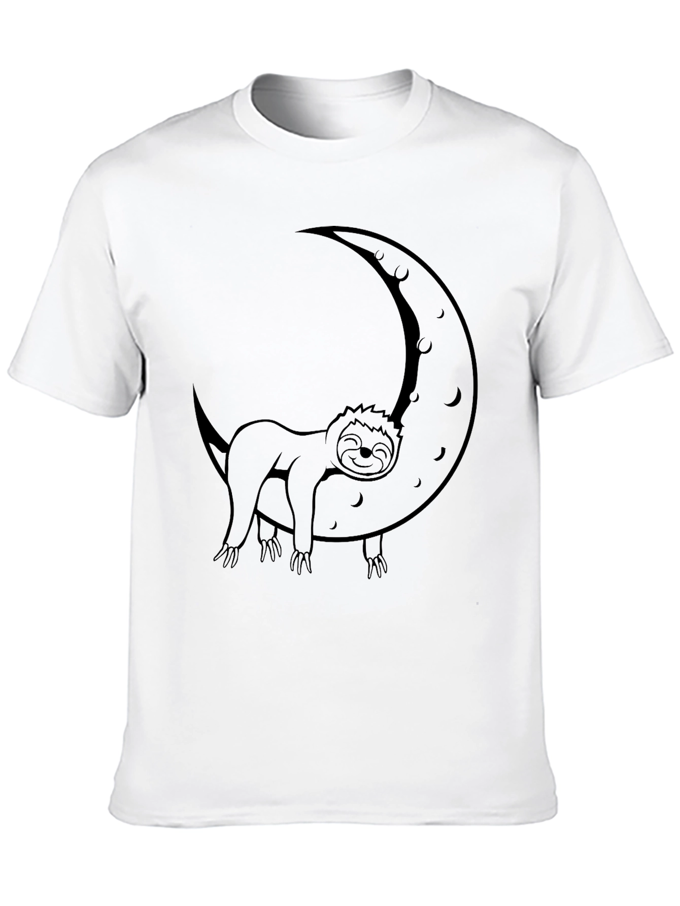 Black Sloth Moon Graphic T-Shirt - Relaxed Fit view 10