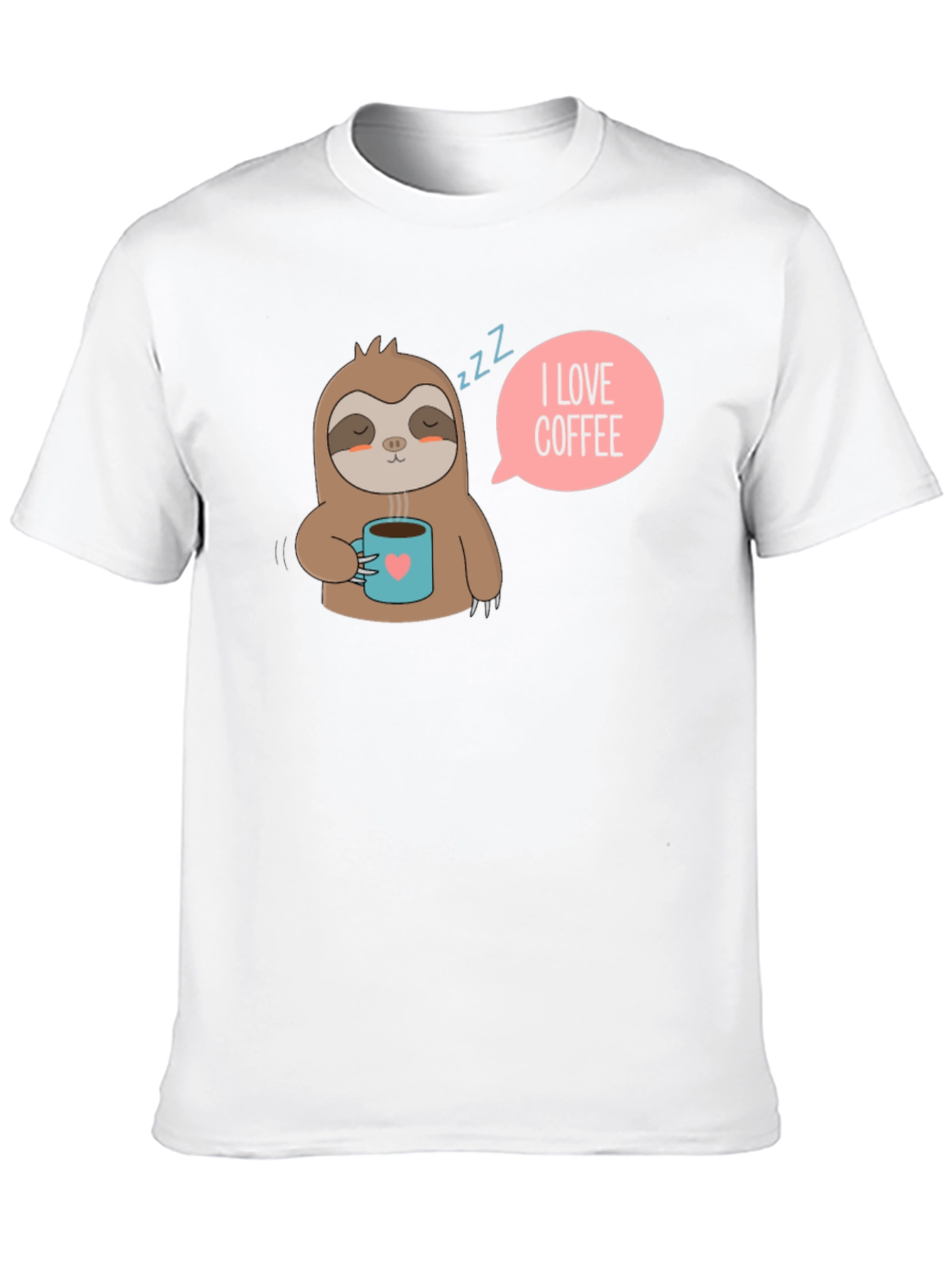 Black I Love Coffee Sloth Tee - Unisex Soft Cotton view 10