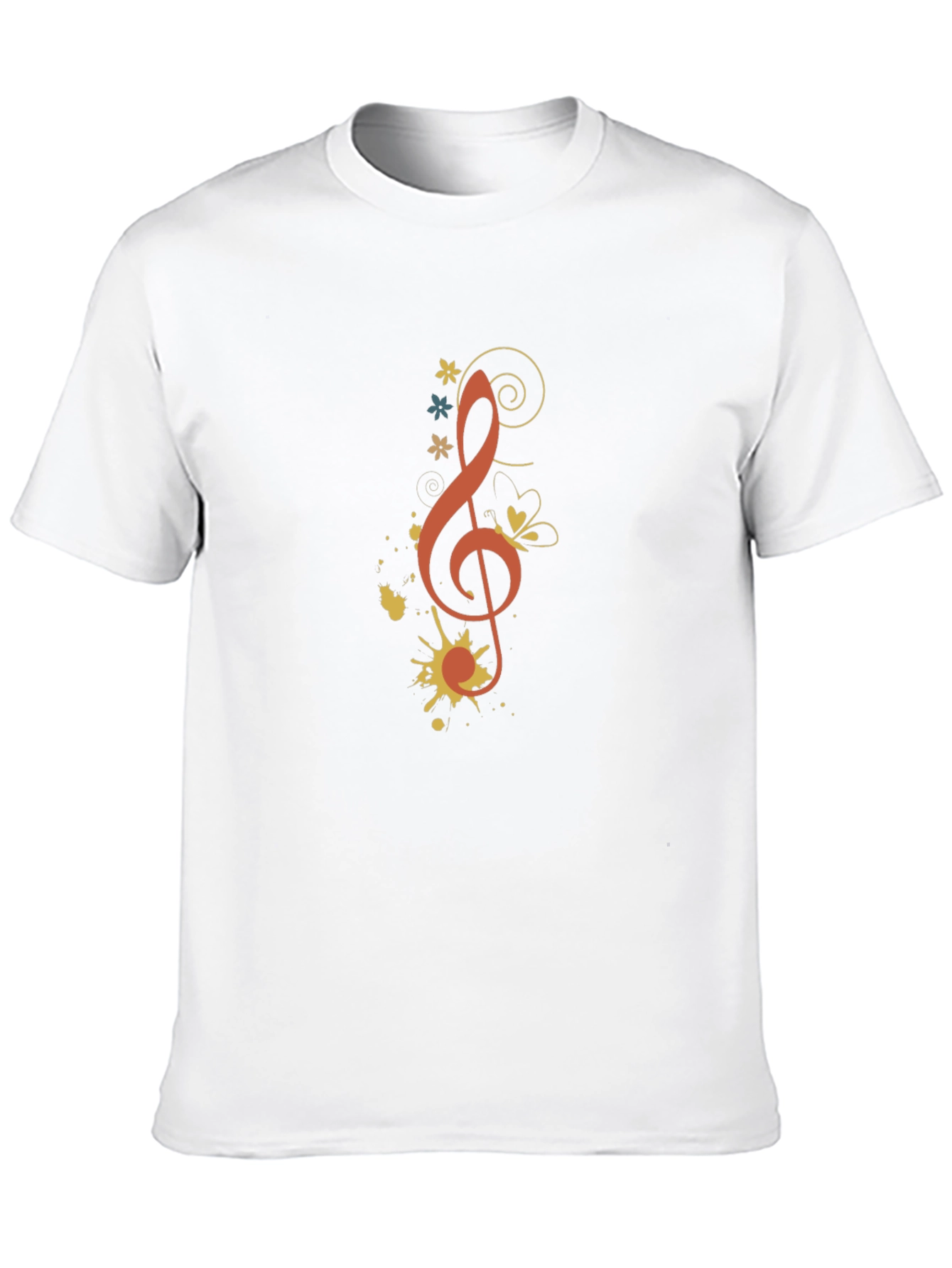 Black Musical Treble Clef Graphic Tee - Black view 10