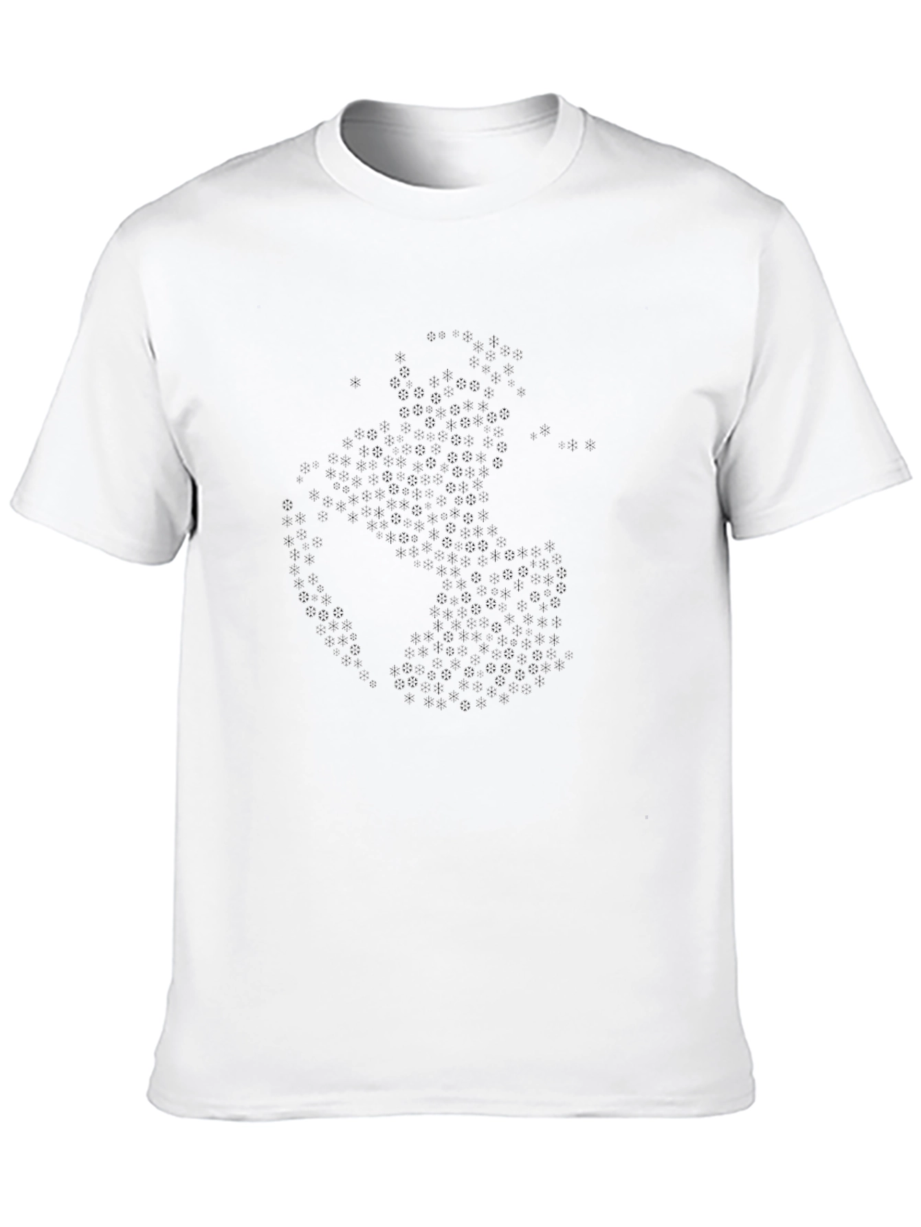 Black Men's Black Graphic Tee - Subtle Print view 10