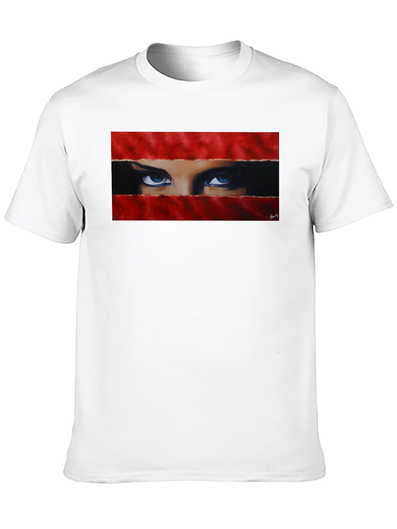 Black Intense Gaze Graphic Tee - Bold & Unique view 10