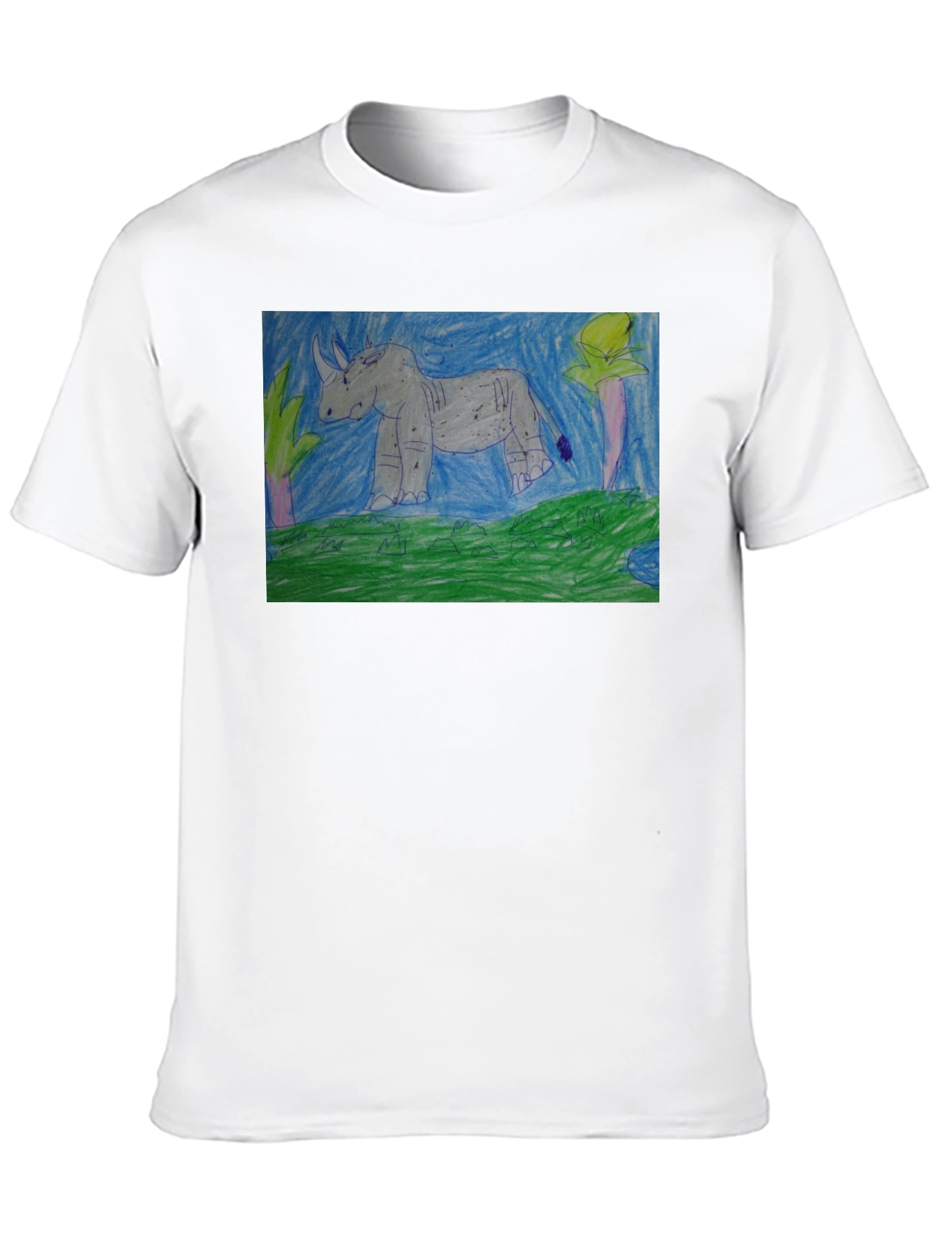 Black Rhino Graphic Print Black T-Shirt view 10