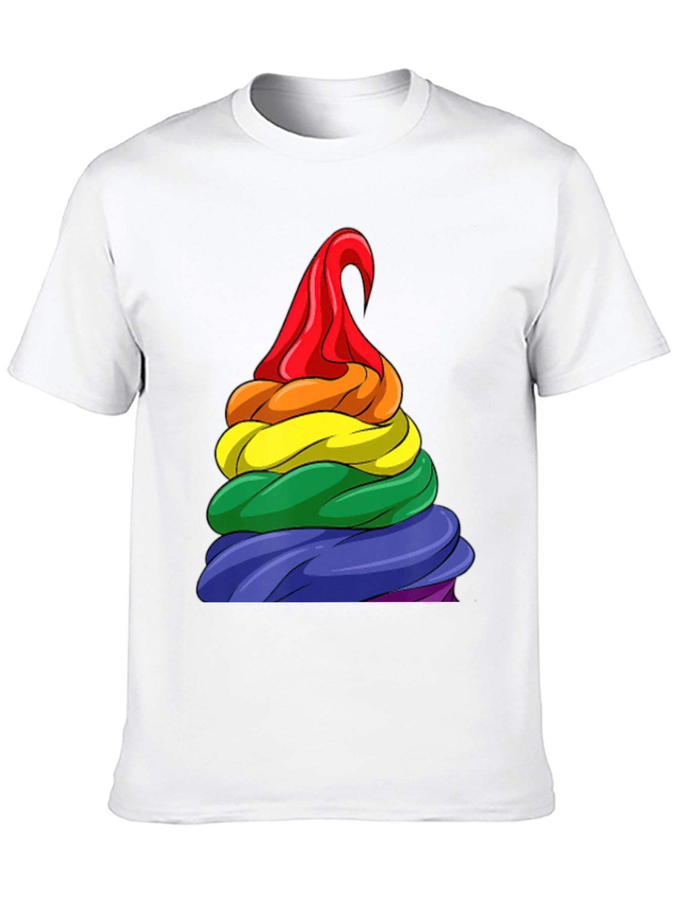 Black Rainbow Swirl T-Shirt - Pride Apparel view 10