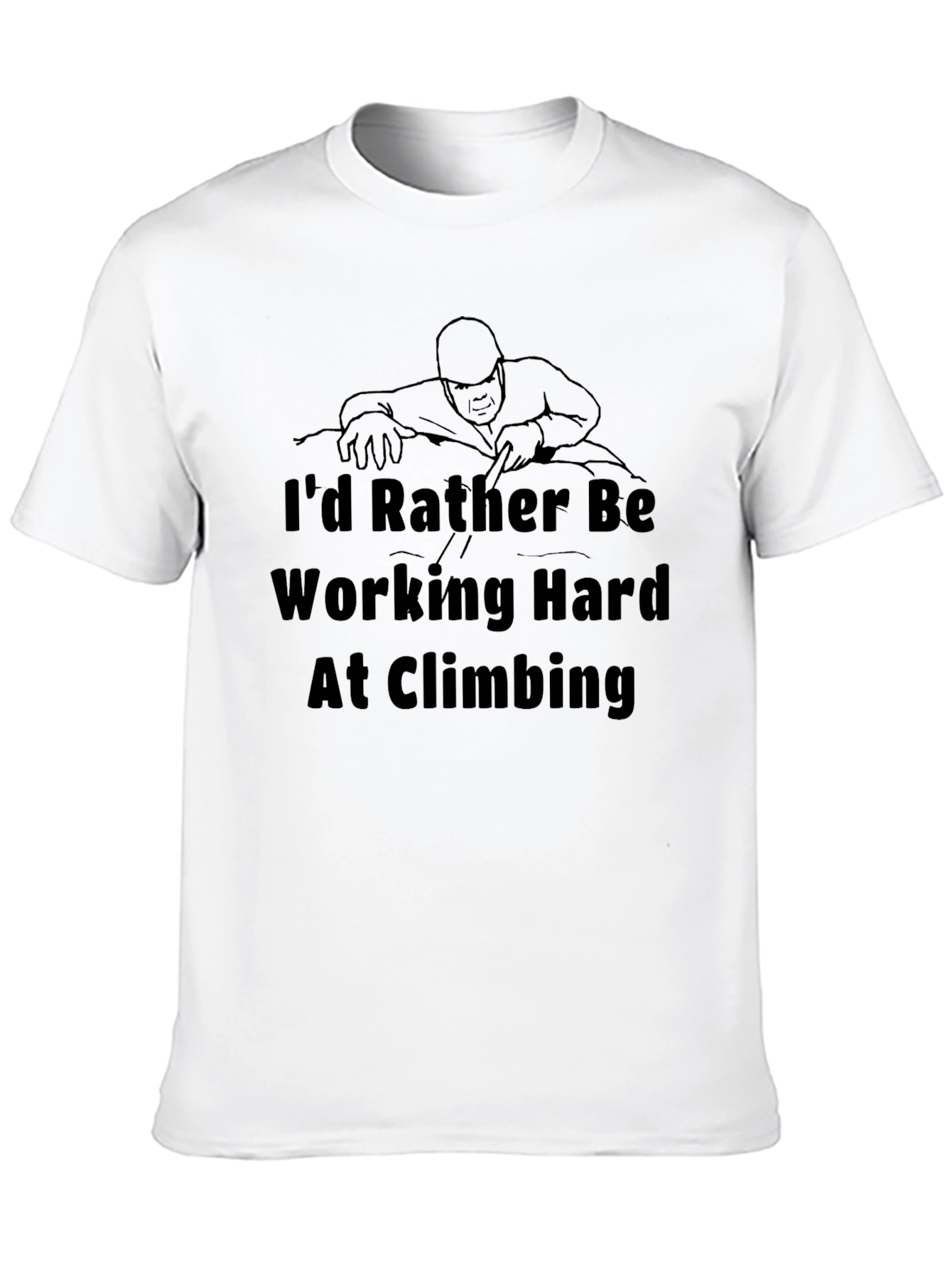 Black Climbing T-Shirt: I'd Rather Be Climbing view 10