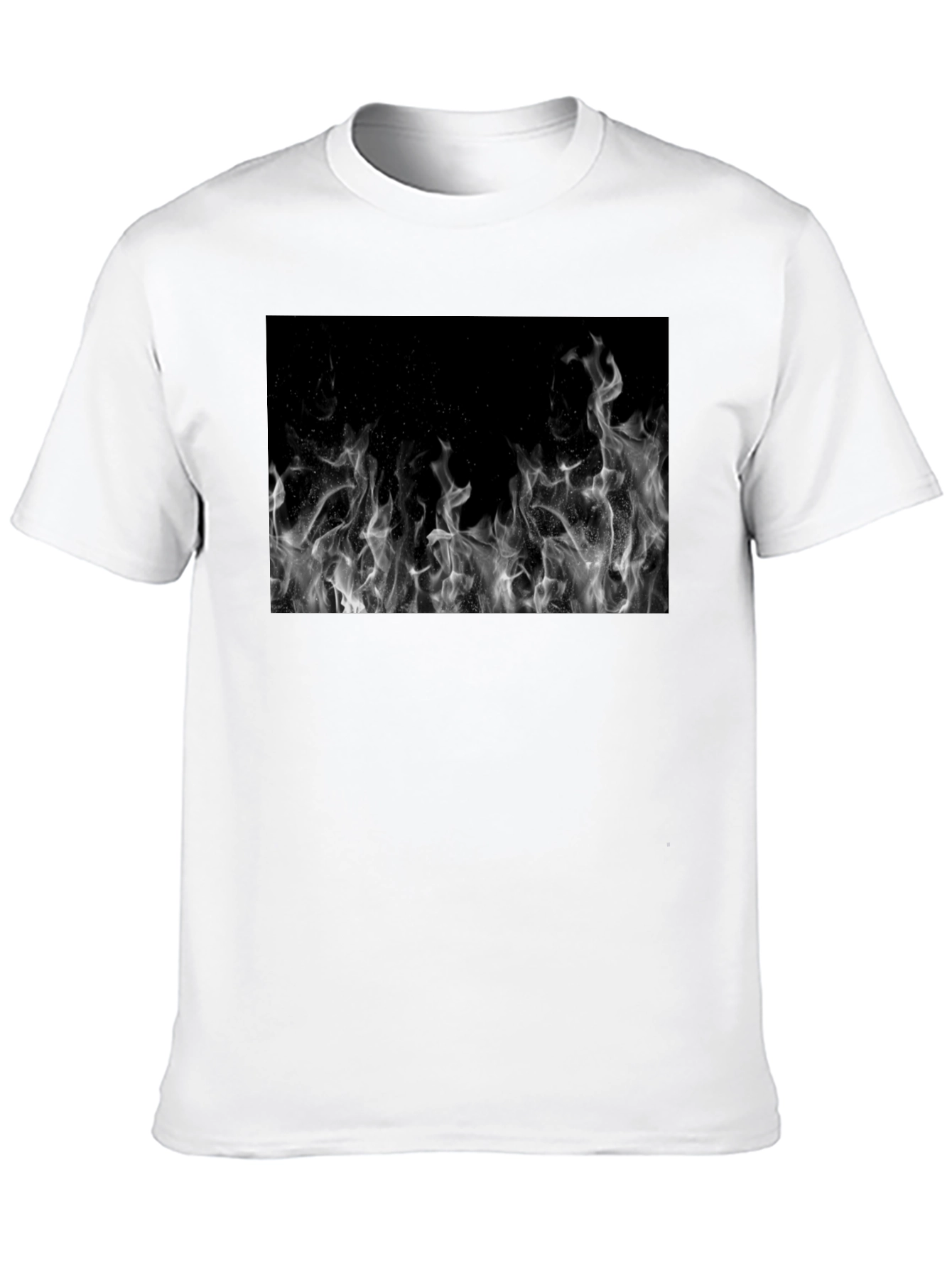 Black Black T-Shirt with Fire Graphic view 10