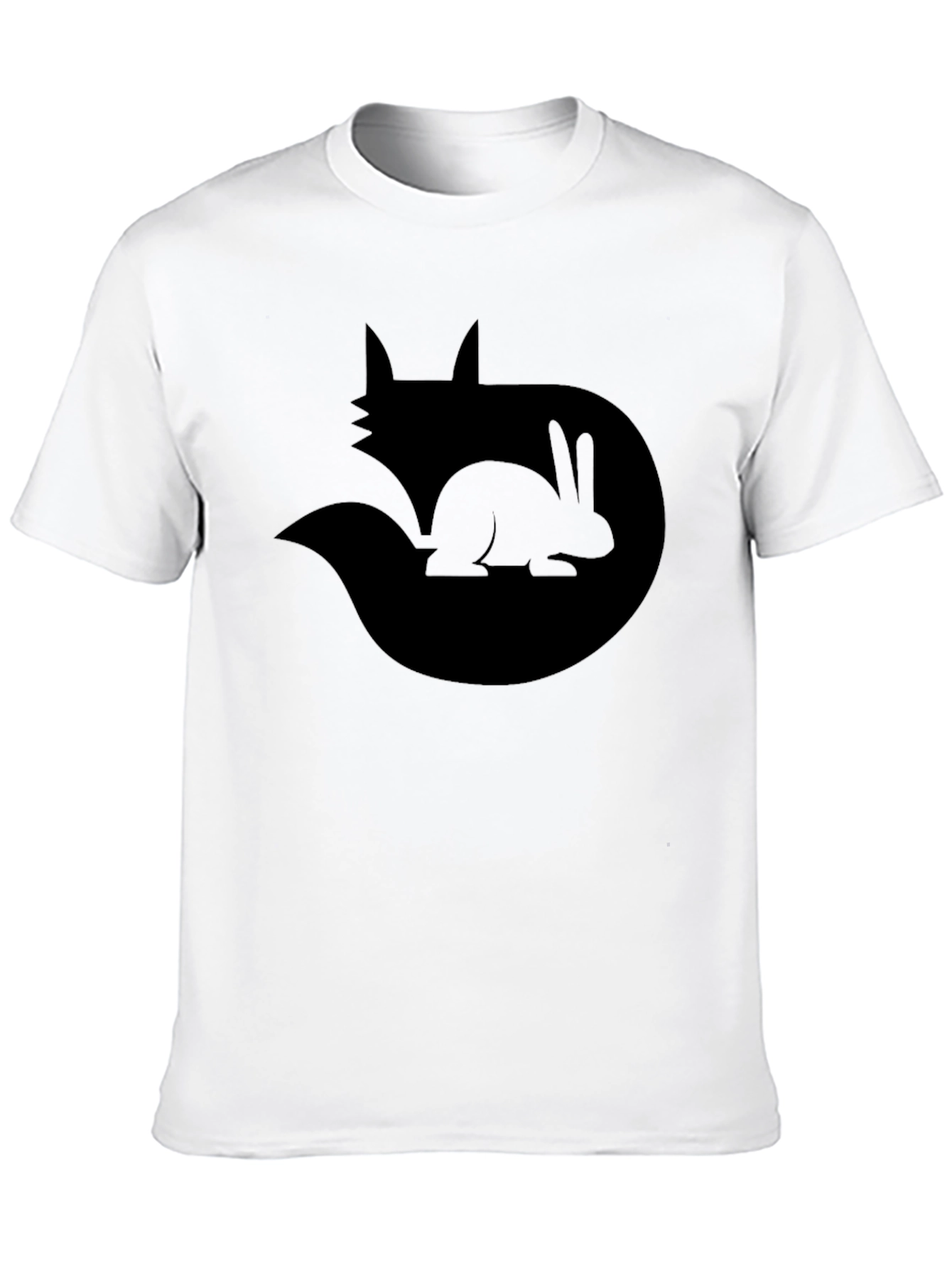 Black Fox and Rabbit Graphic Tee - Black T-Shirt view 10