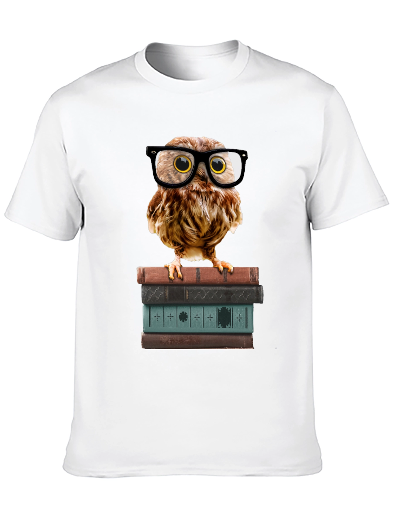 Black Owl on Books T-Shirt - Smart & Stylish view 10