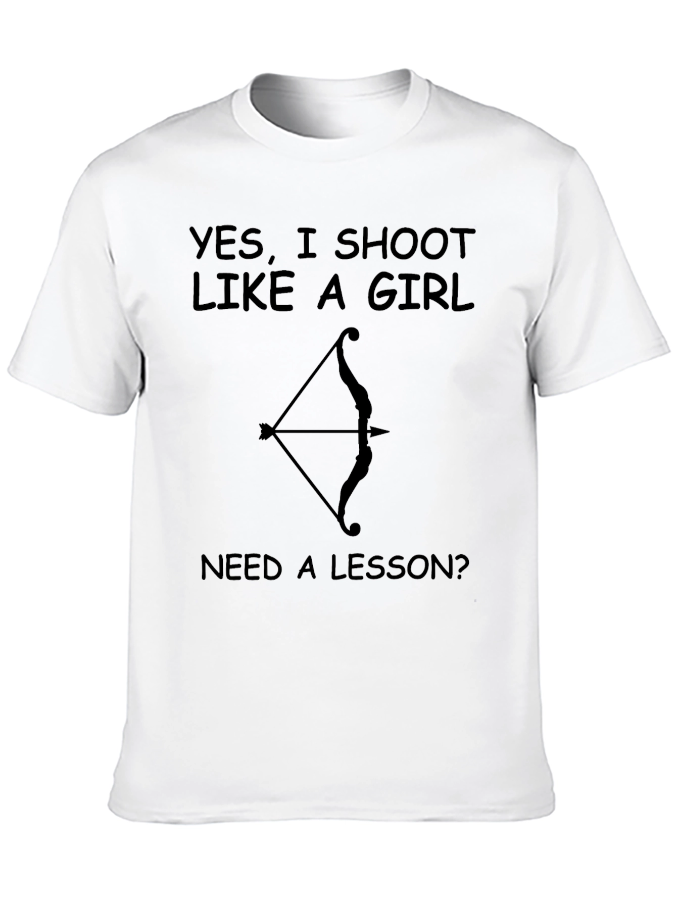 Black Funny Archer T-Shirt - Shoot Like A Girl view 10