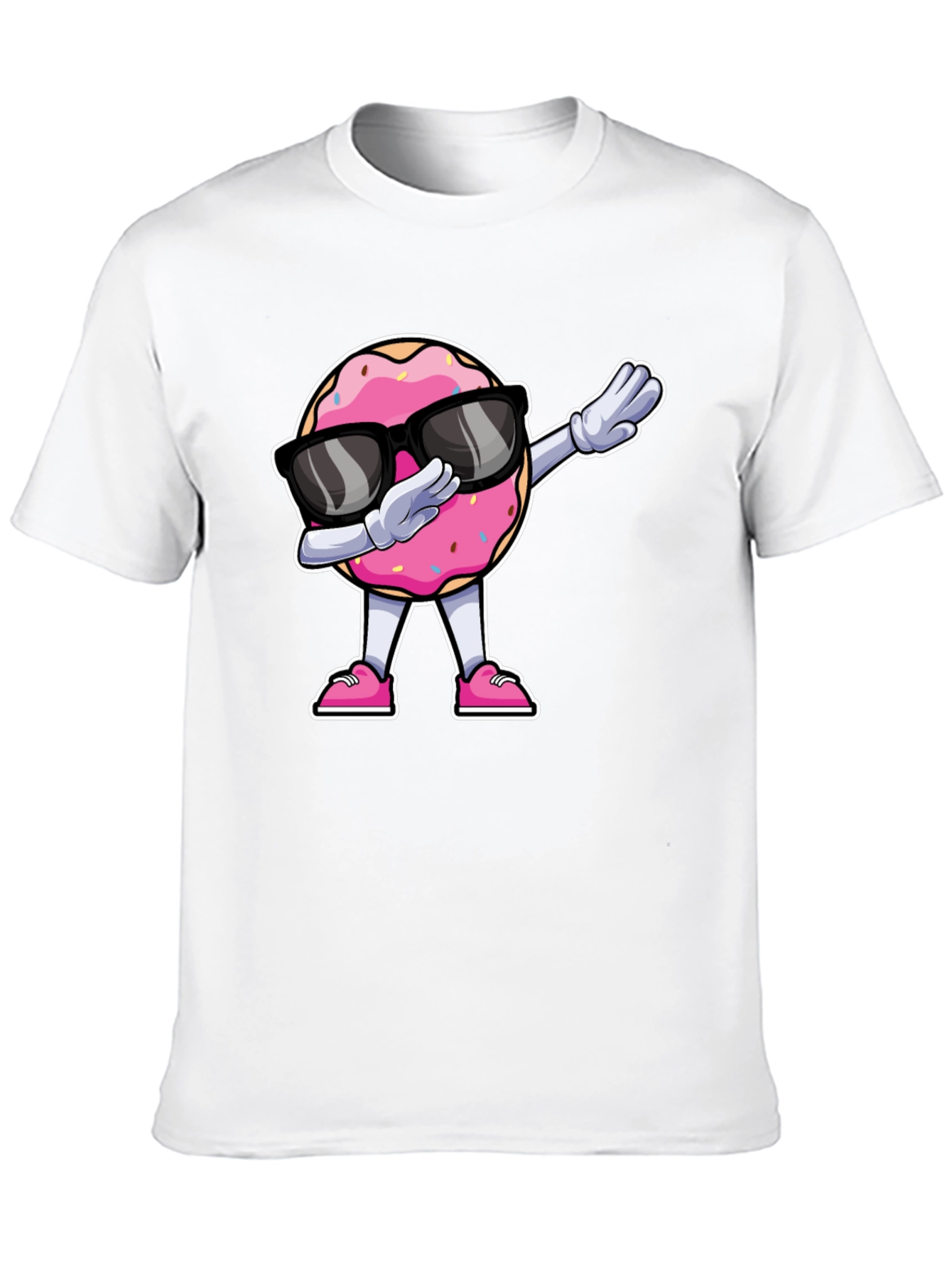 Black Dabbing Donut T-Shirt - Funny Cartoon Tee view 10