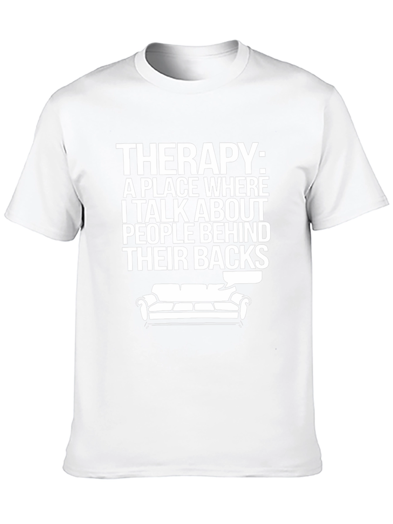 Black Therapy Funny Slogan Black T-Shirt view 10