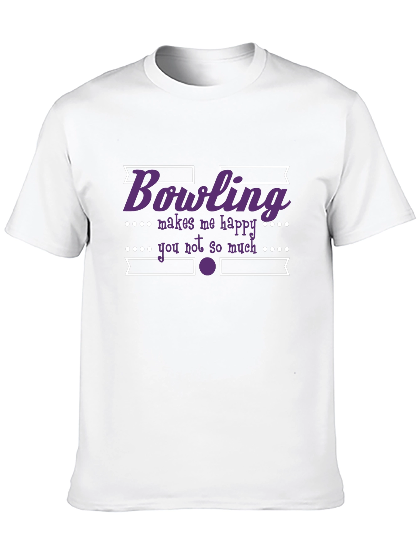 Black Bowling Makes Me Happy T-Shirt view 10