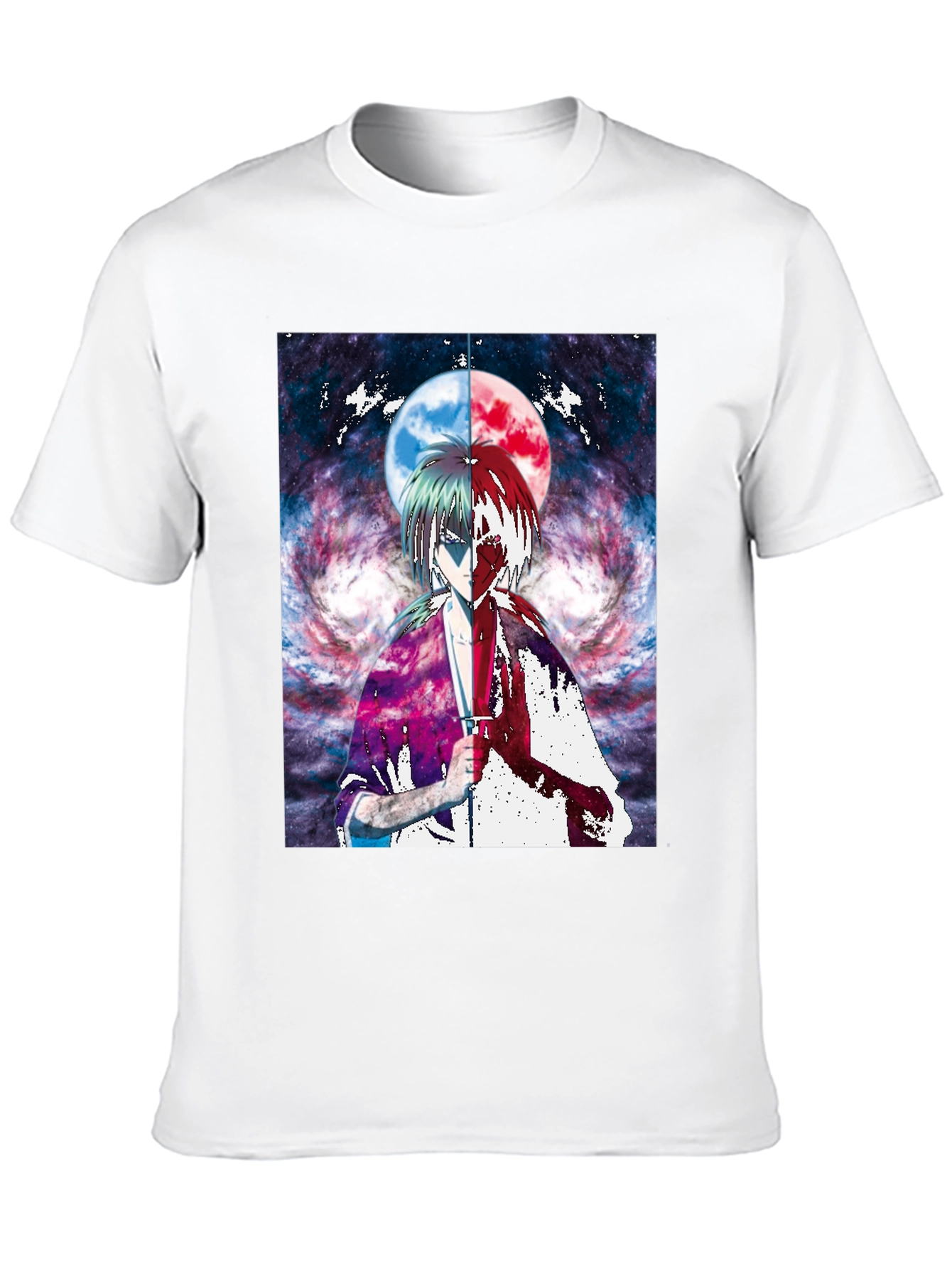 Black Anime Moon Graphic T-Shirt | Unique Design view 10