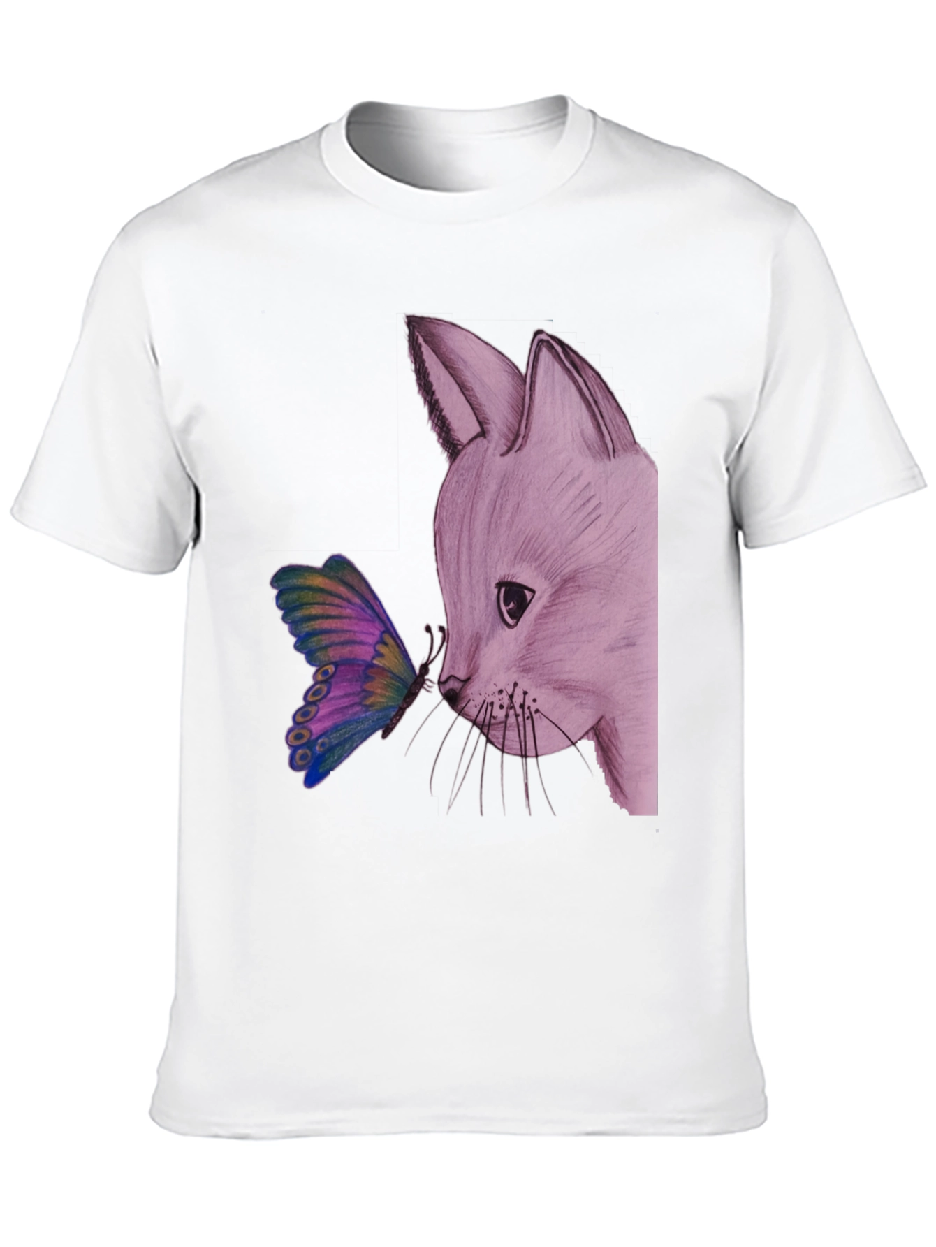 Black Fox and Butterfly Graphic Tee view 10