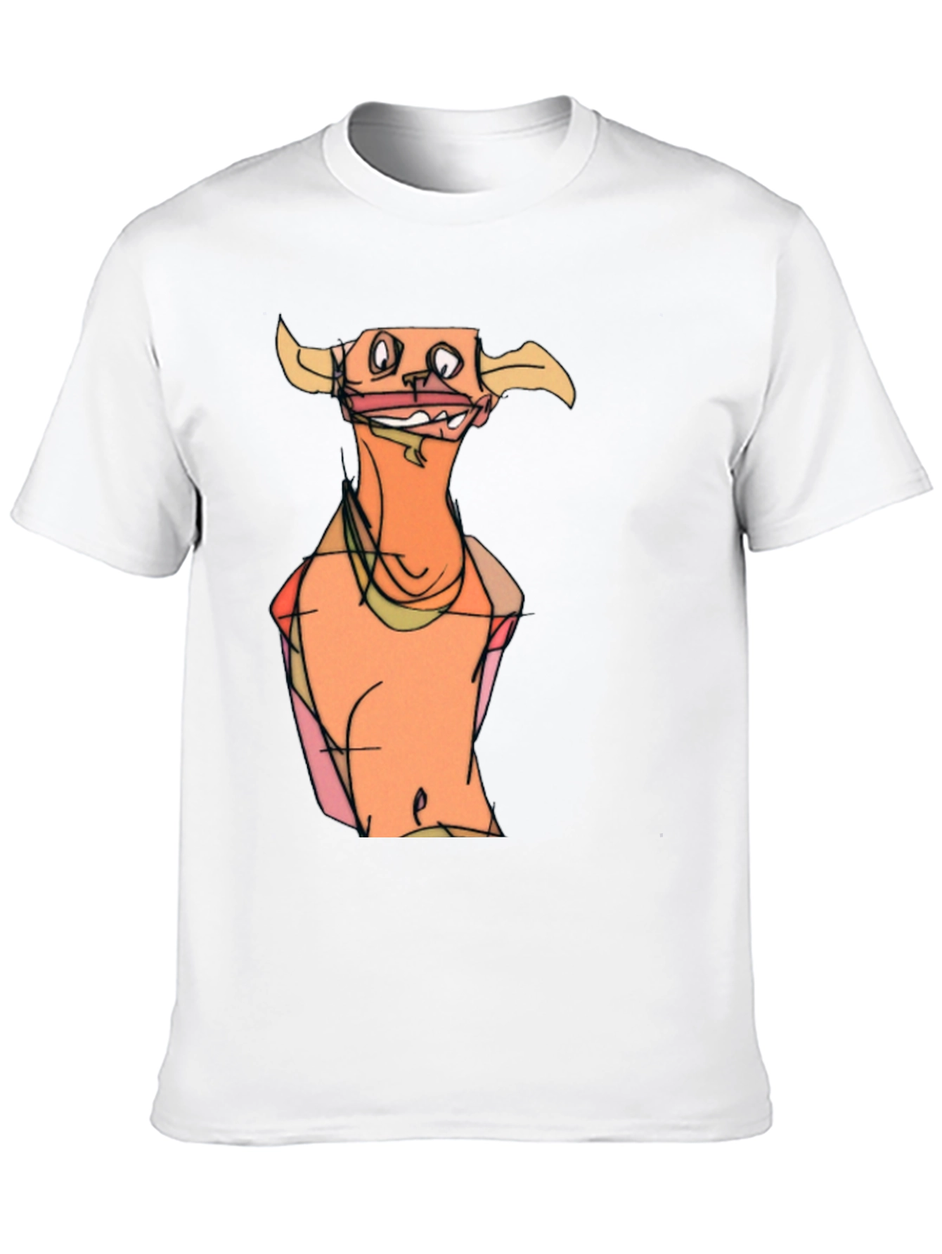 Black Cartoon Character Graphic Tee - Men's Black T-Shirt view 10