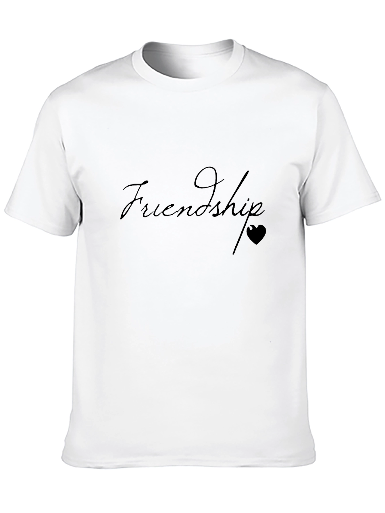 Black Friendship Heart Graphic Black T-Shirt view 10