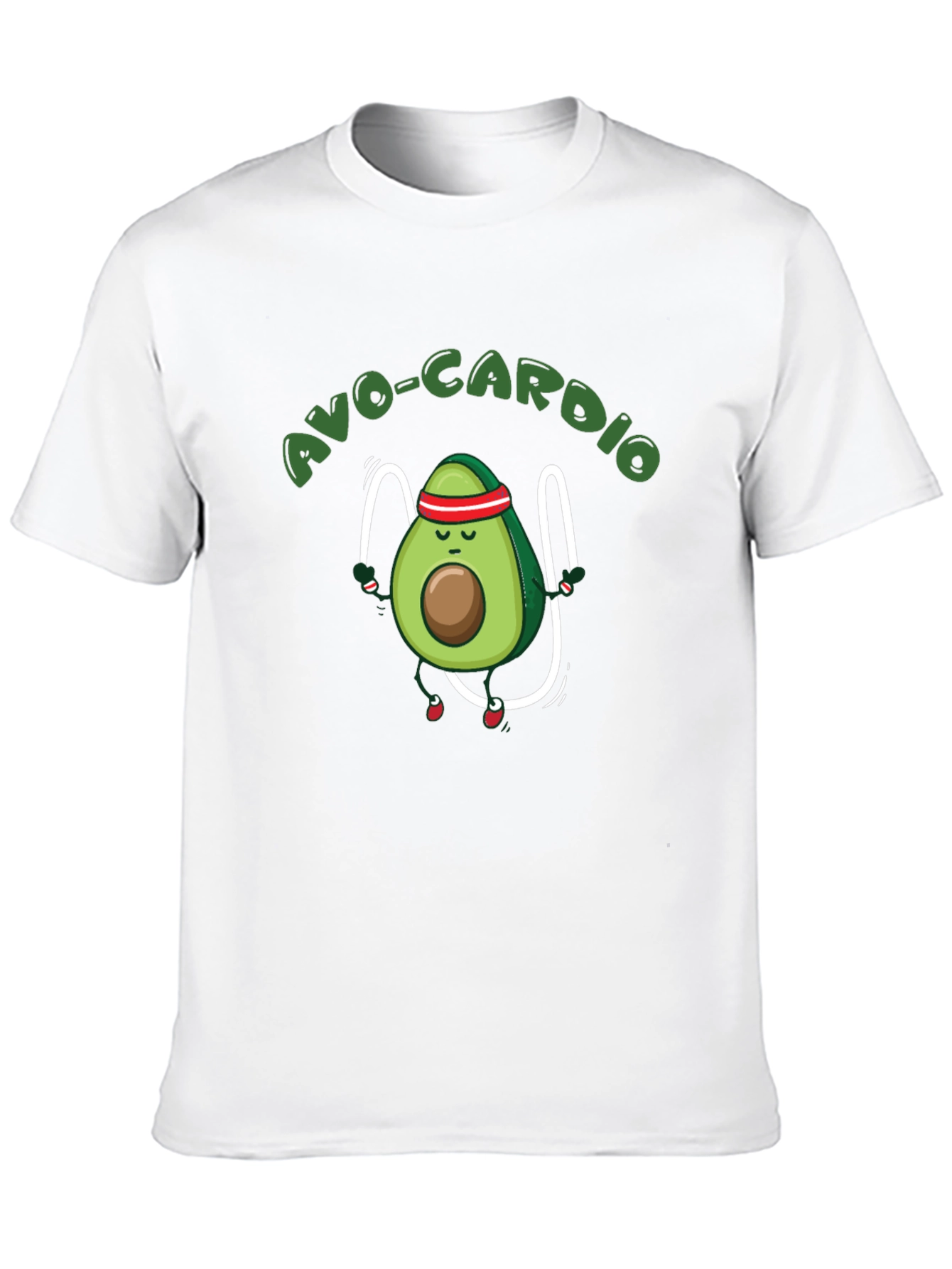 Black Avo-Cardio Black T-Shirt - Avocado Exercise Tee view 10