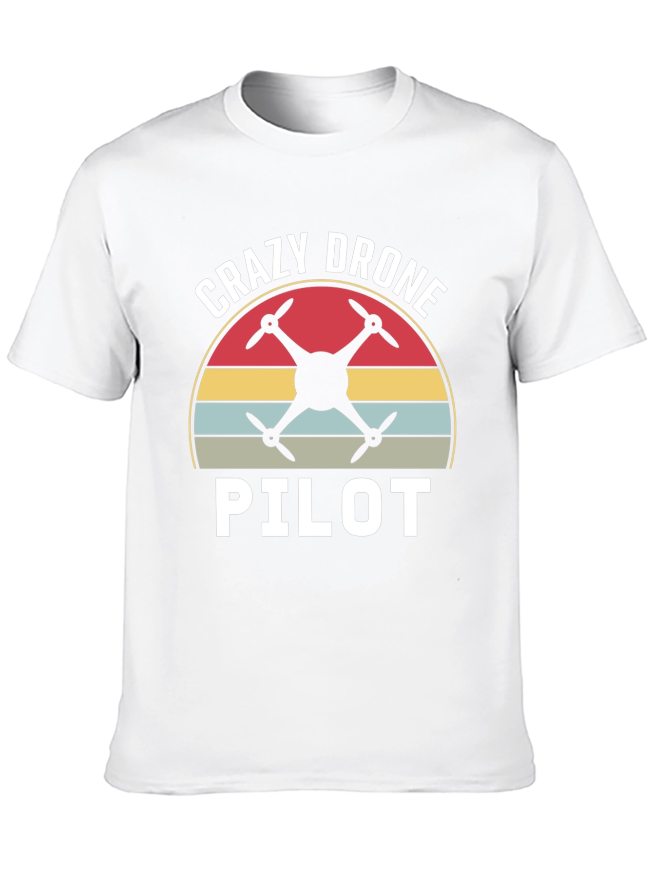 Black Crazy Drone Pilot Graphic T-Shirt view 10