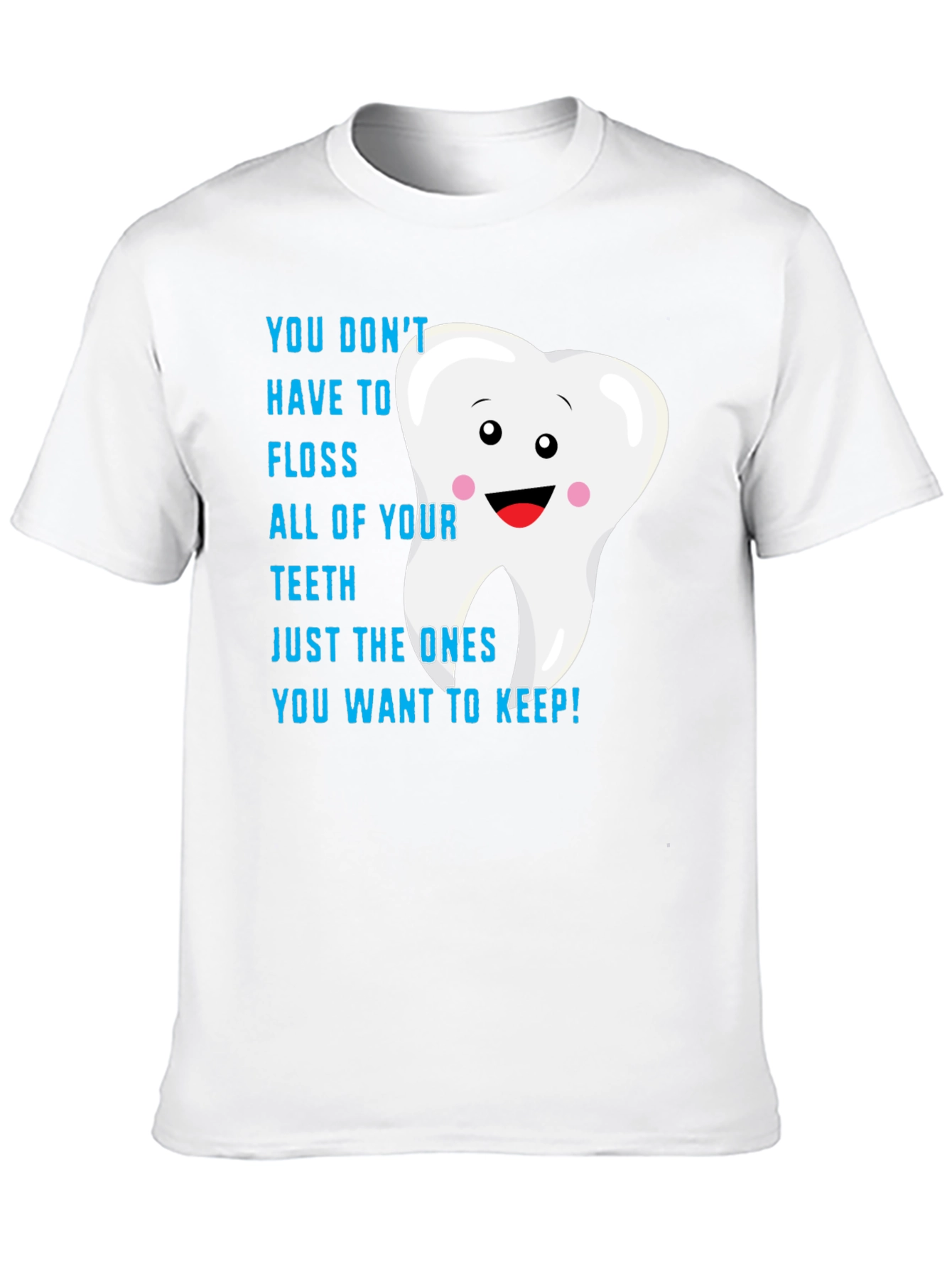 Black Funny Dental Floss Reminder T-Shirt view 10