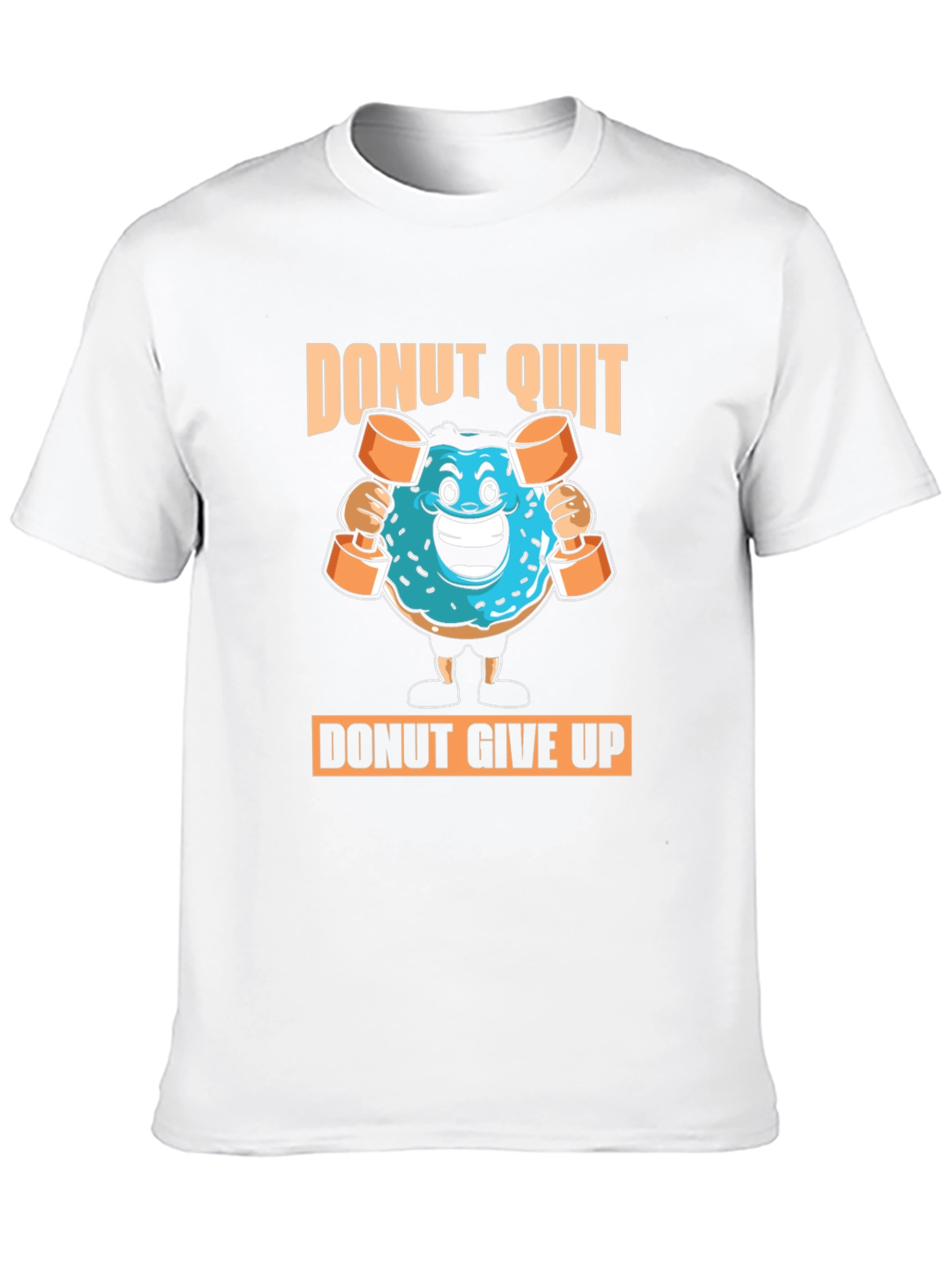 Black Donut Quit Funny Gym T-Shirt view 10