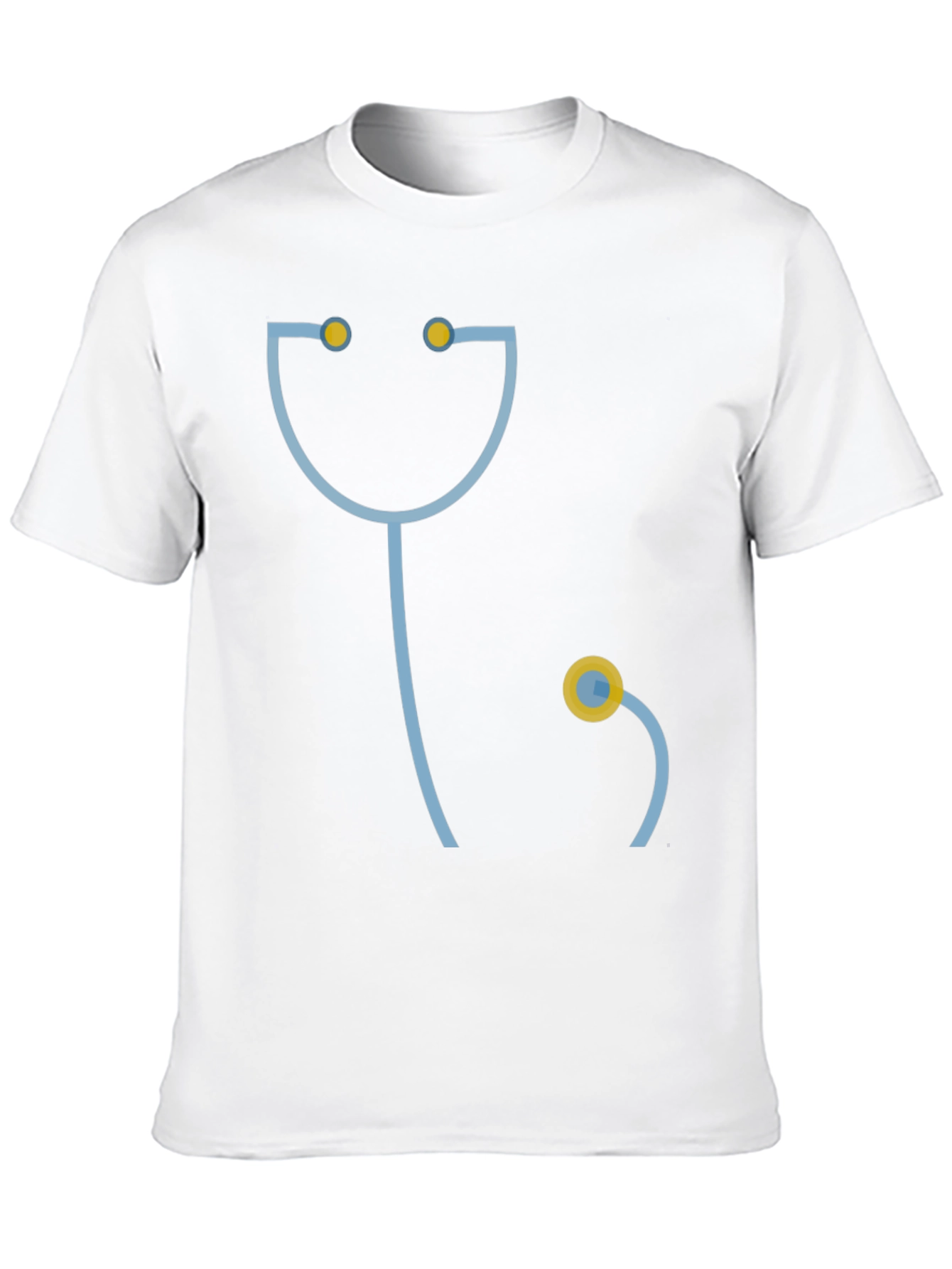 Black Funny Doctor Stethoscope Graphic T-Shirt - Black view 10