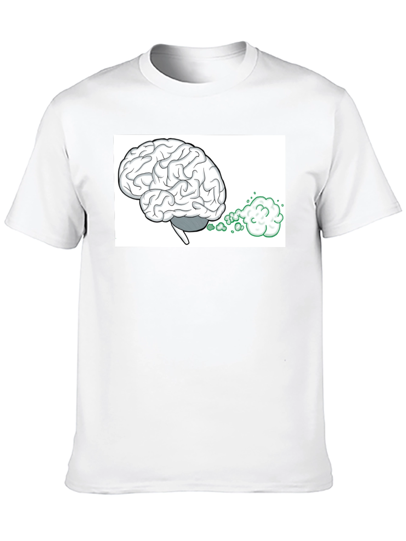 Black Brain Fart Graphic Tee - Funny Novelty T-Shirt view 10