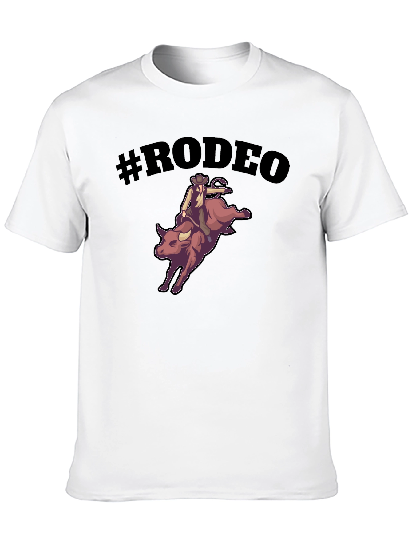 Black Rodeo Bull Riding Graphic T-Shirt view 10