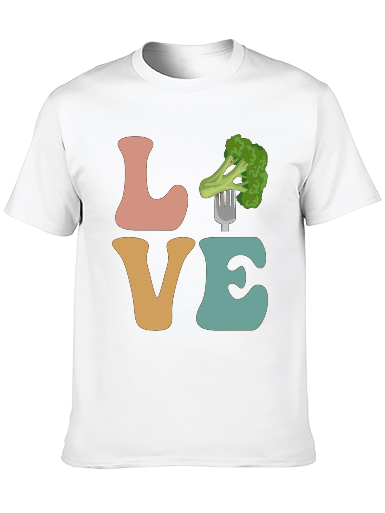 Black Vegan Love Broccoli Graphic Tee - Unisex T-Shirt view 10